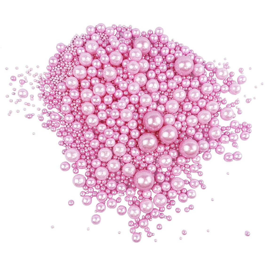 Edible Pearl Sugar Sprinkles Pink Candy 120G/ 4.2Oz Baking Edible Cake Decorations Cupcake Toppers Cookie Decorating Ice Cream Toppings Celebrations Shaker Jar Wedding Shower Party Chirstmas Supplies