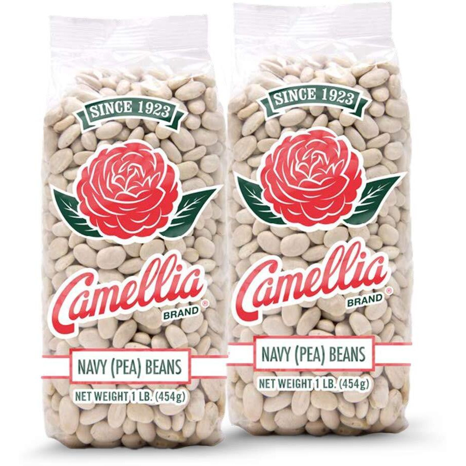 Camellia Brand Dried Navy (Pea) Beans, 1 Pound (2 Pack)