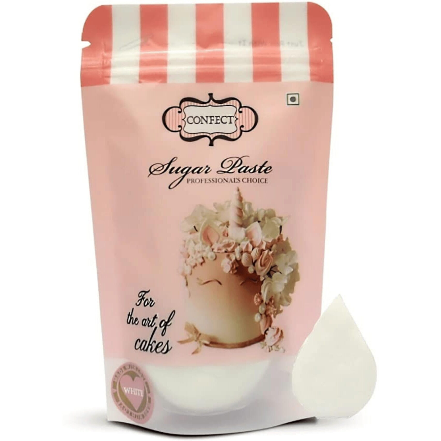 Confect Fondant For Cakes White Fondant Chefs Choice For Cake Decorating 8.8 Oz