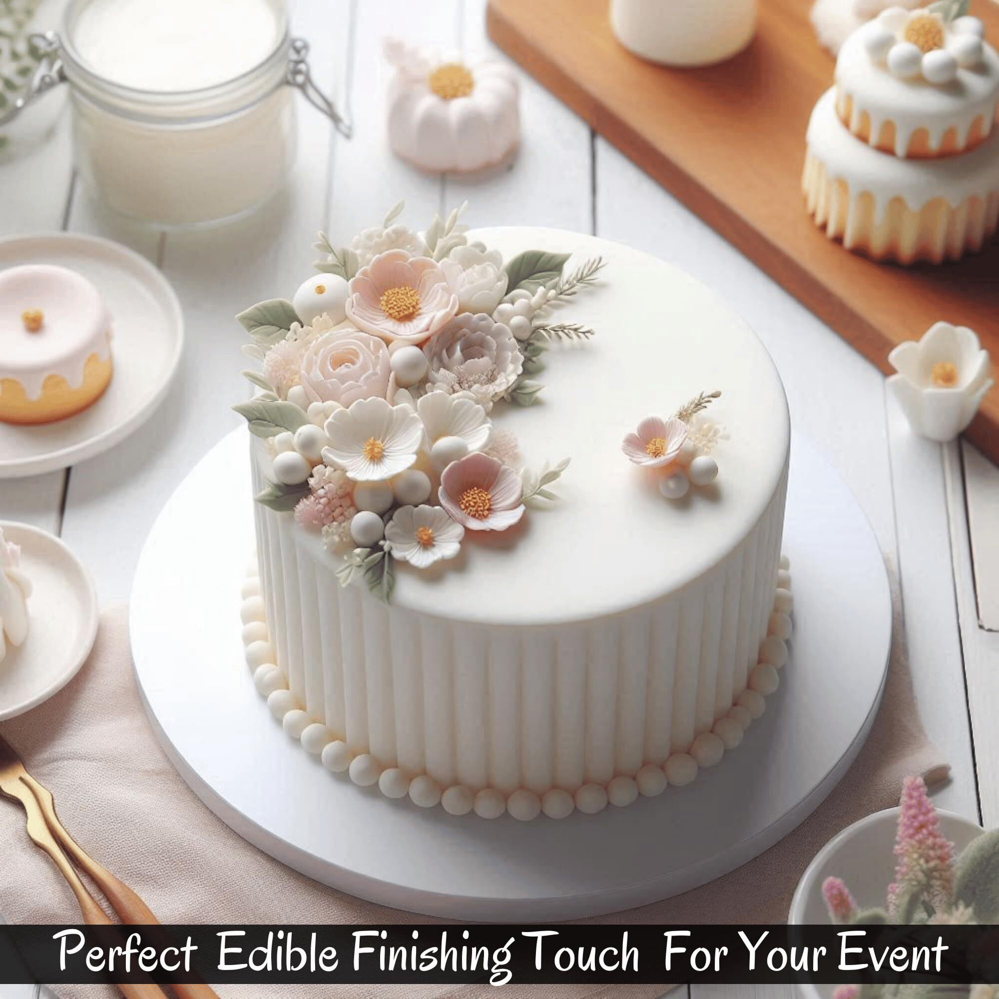 Confect Fondant For Cakes White Fondant Chefs Choice For Cake Decorating 8.8 Oz