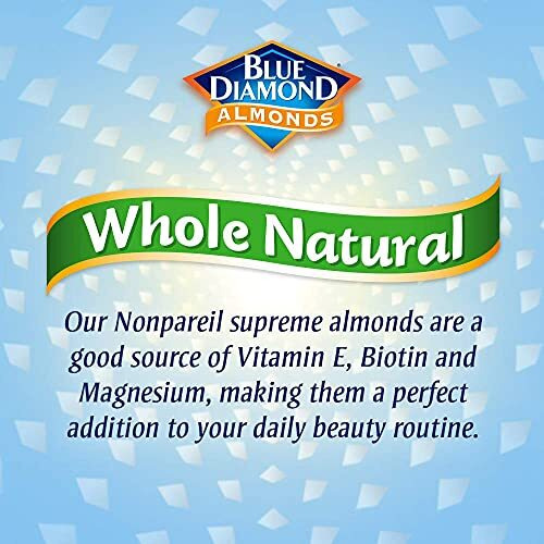 Blue Diamond Almonds, Raw Whole Natural, 4 Ounce (Pack Of 12)