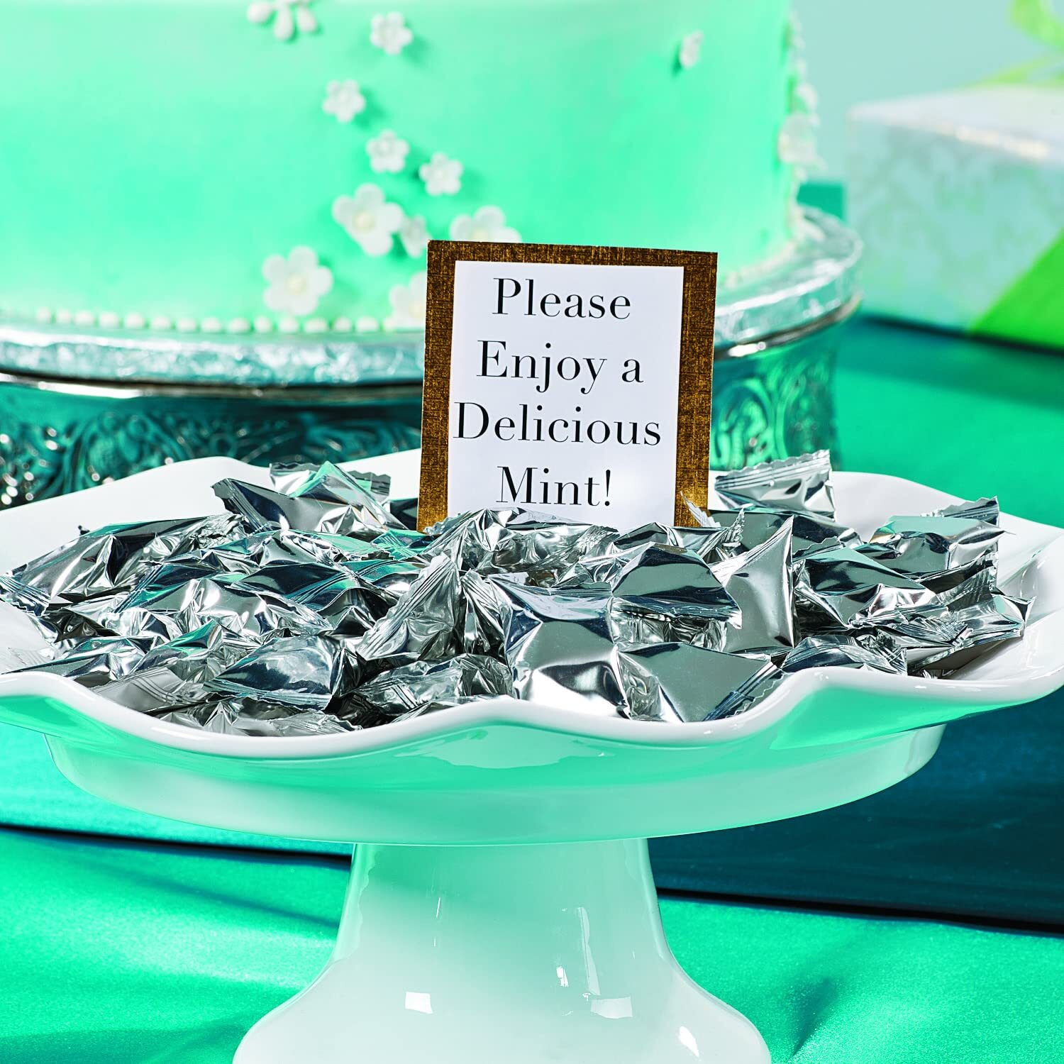 Classic Buttermint Candy (Bulk Set Of 104 Individually Wrapped Mints) Great For Parties, Weddings, Grand Events And Businesses, Silver