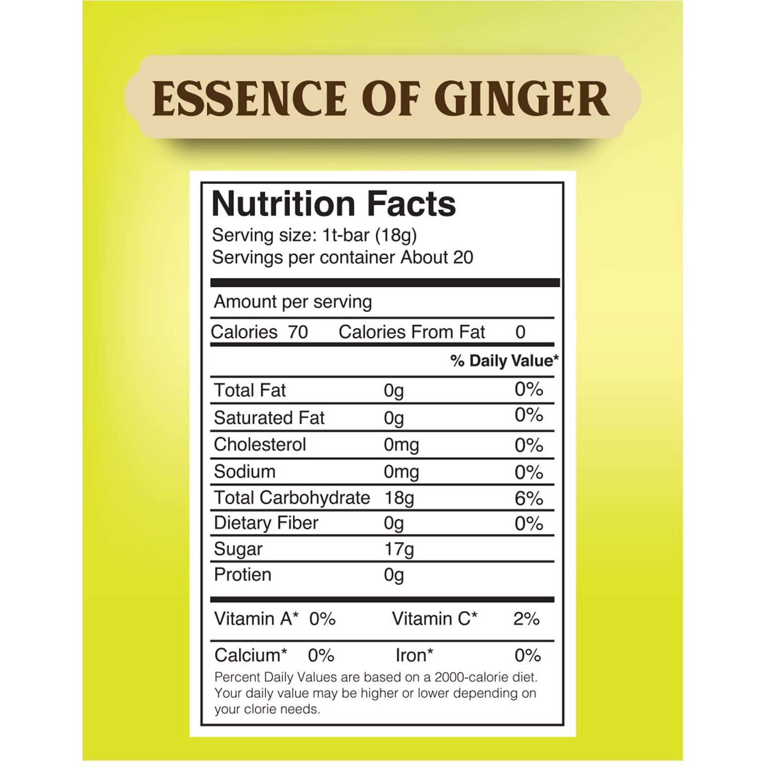 Essence Of Ginger Natural Honey Ginger Tea - 20 Packets - Instant Herbal Tea Bags Made With Real Pure Honey And Fresh Ginger Root - Caffeine Free