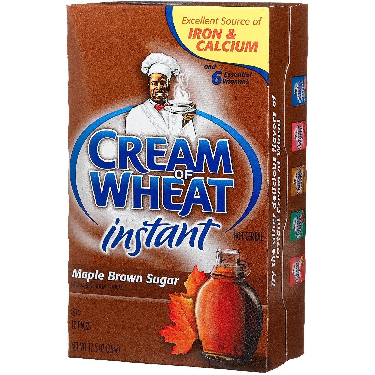 Cream Of Wheat Instant Hot Cereal, Maple Brown Sugar, 1.23 Ounce, 10 Packets (Pack Of 12)