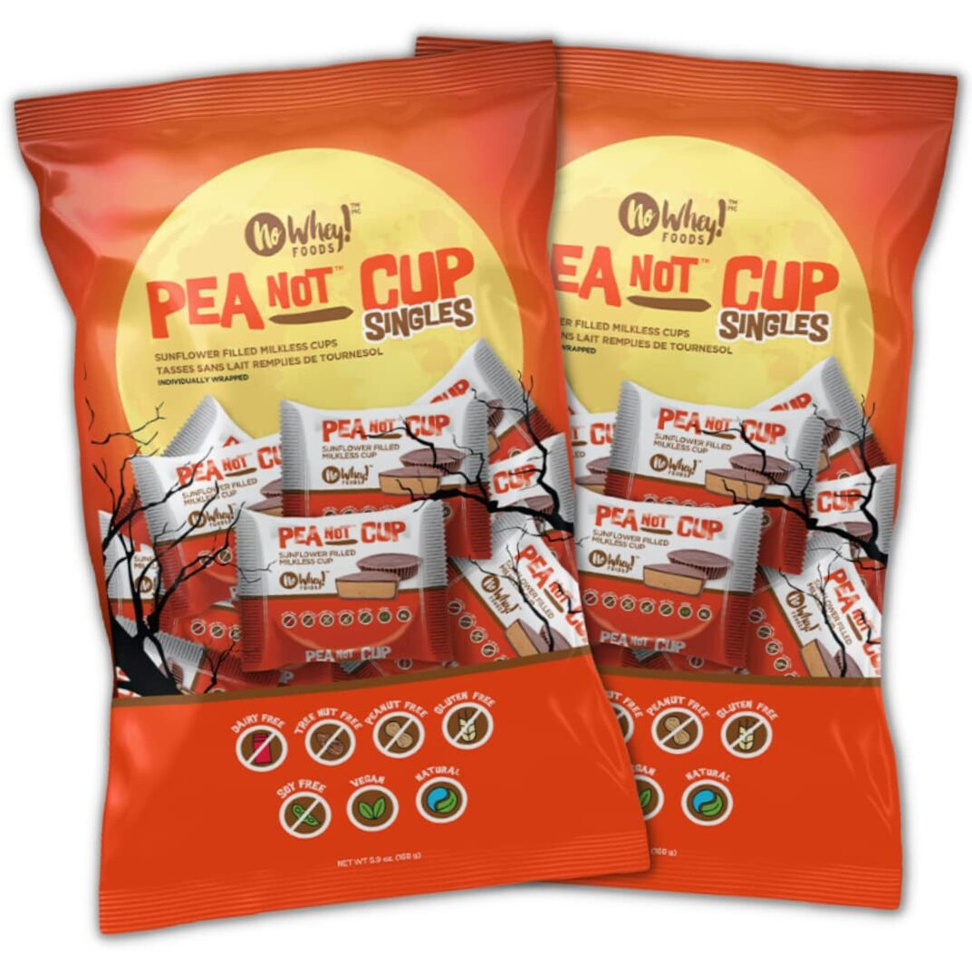 Peanot Cups Singles (2 Pack) | Allergy Friendly, Vegan Chocolate Halloween Candy | Dairy Free, Nut Free, Peanut Free, Gluten Free | No Whey Foods