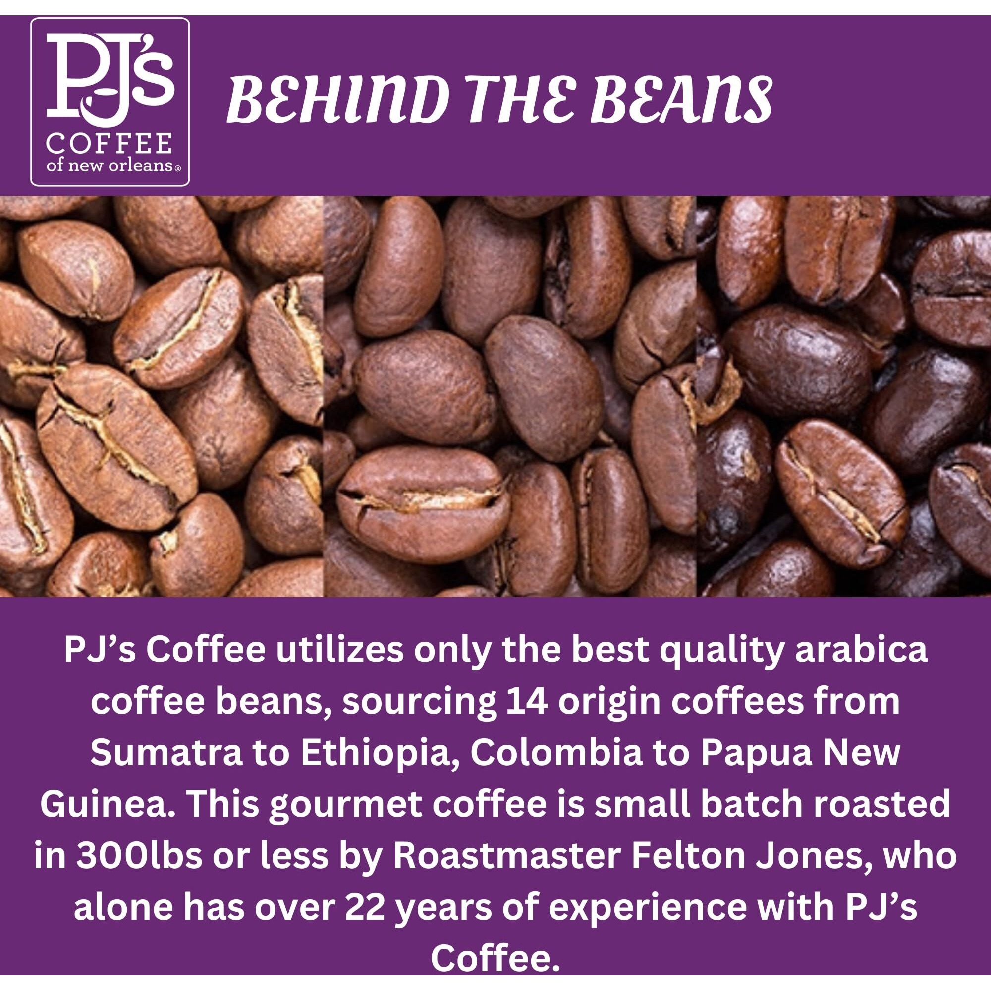 Pj's Coffee - French Roast Ground Coffee (Pack Of 3) - Intense & Bold Dark Roast With Smoky Overtones