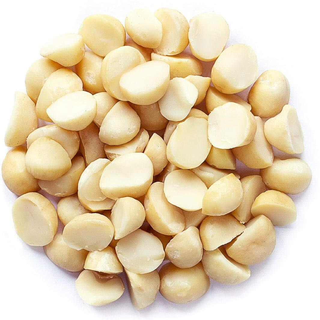 Food To Live Organic Macadamia Nut Halves & Pieces, 8 Ounces Non-Gmo, Raw, Shelled, Unsalted, Kosher, Vegan, Bulk. Keto Snack. Source Of Healthy Fats. Topping For Salad, Yogurt, Cereal, Dessert.