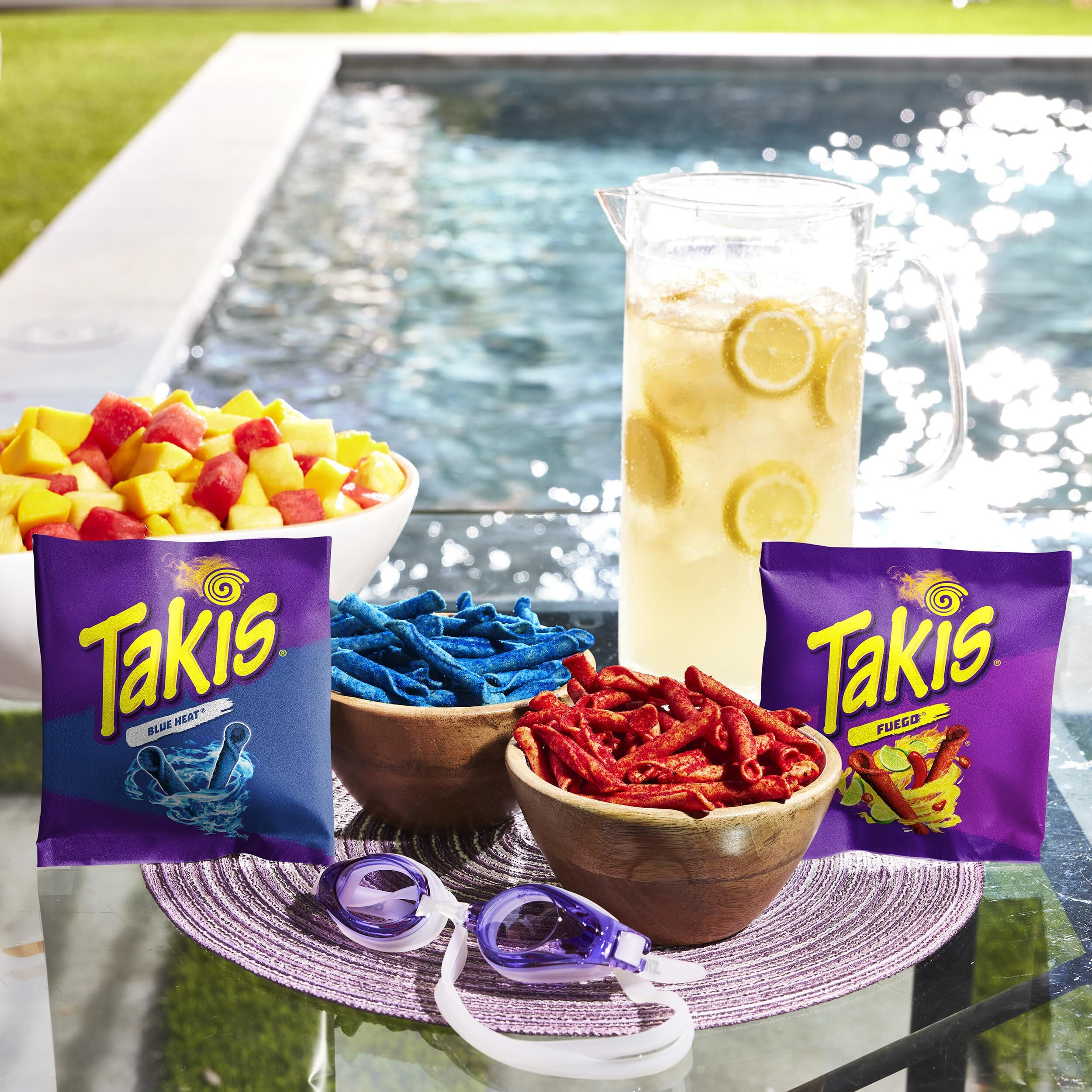 Takis 40 Pc / 1 Oz Variety Pack, Assorted Flavored Mixed Rolled Tortilla Chips - (20) Fuego 1 Oz, (20) Blue Heat 1 Oz