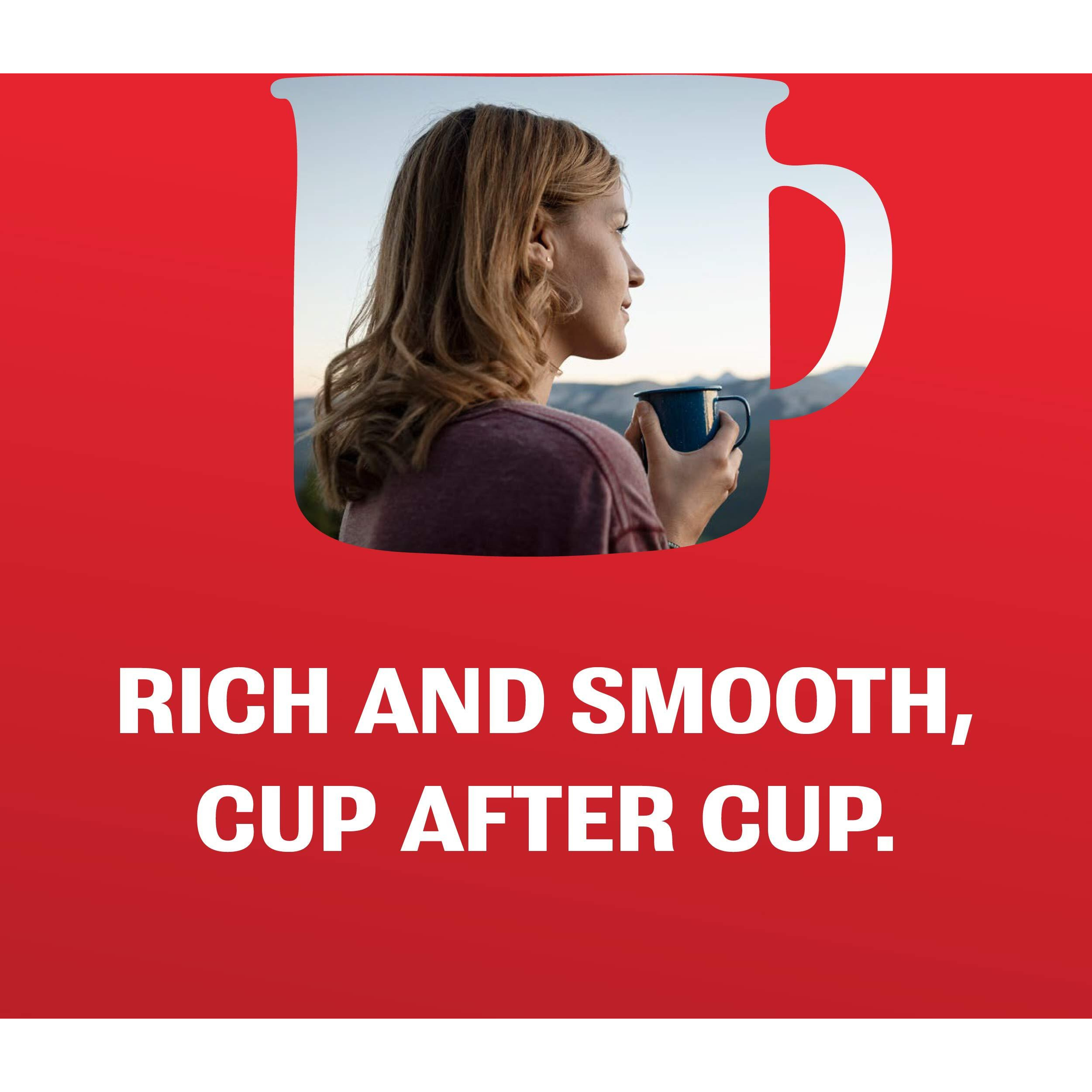 Hills Bros Dark Satin Whole Bean Coffee, Dark Roast - Arabica Coffee Beans - Full-Bodied Dark Blend Coffee With Bold Flavor, Intensity And A Smooth Finish (32 Oz. Bag)