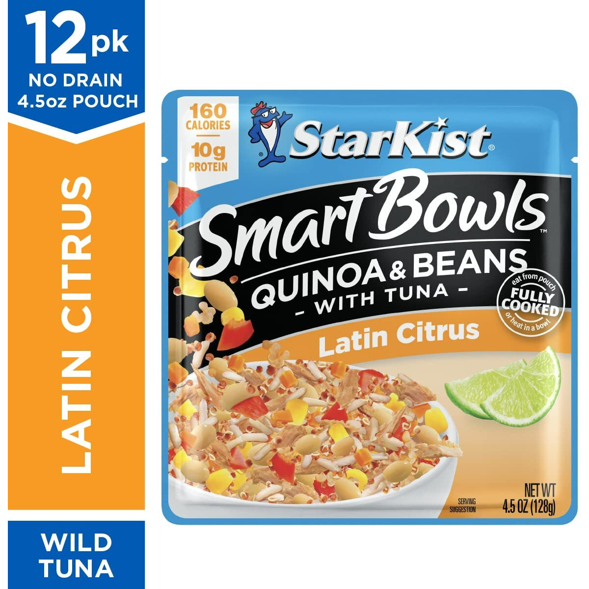 Starkist Smart Bowls Latin Citrus, 4.5 Oz Pouch (Pack Of 12) - Features Quinoa & Beans With Wild Caught Tuna