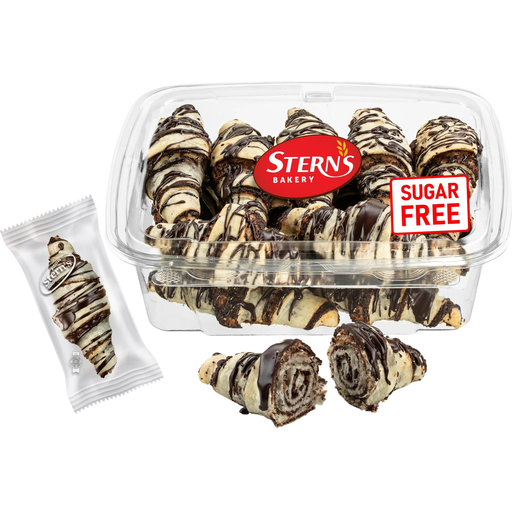 Sugar Free Pastries | Chocolate Croissant Chocolate Babka Bread | Breakfast Pastry | Dairy & Nut Free | Preservative Free | Unique For Holidays & Birthdays | 10 Oz Sterns Bakery