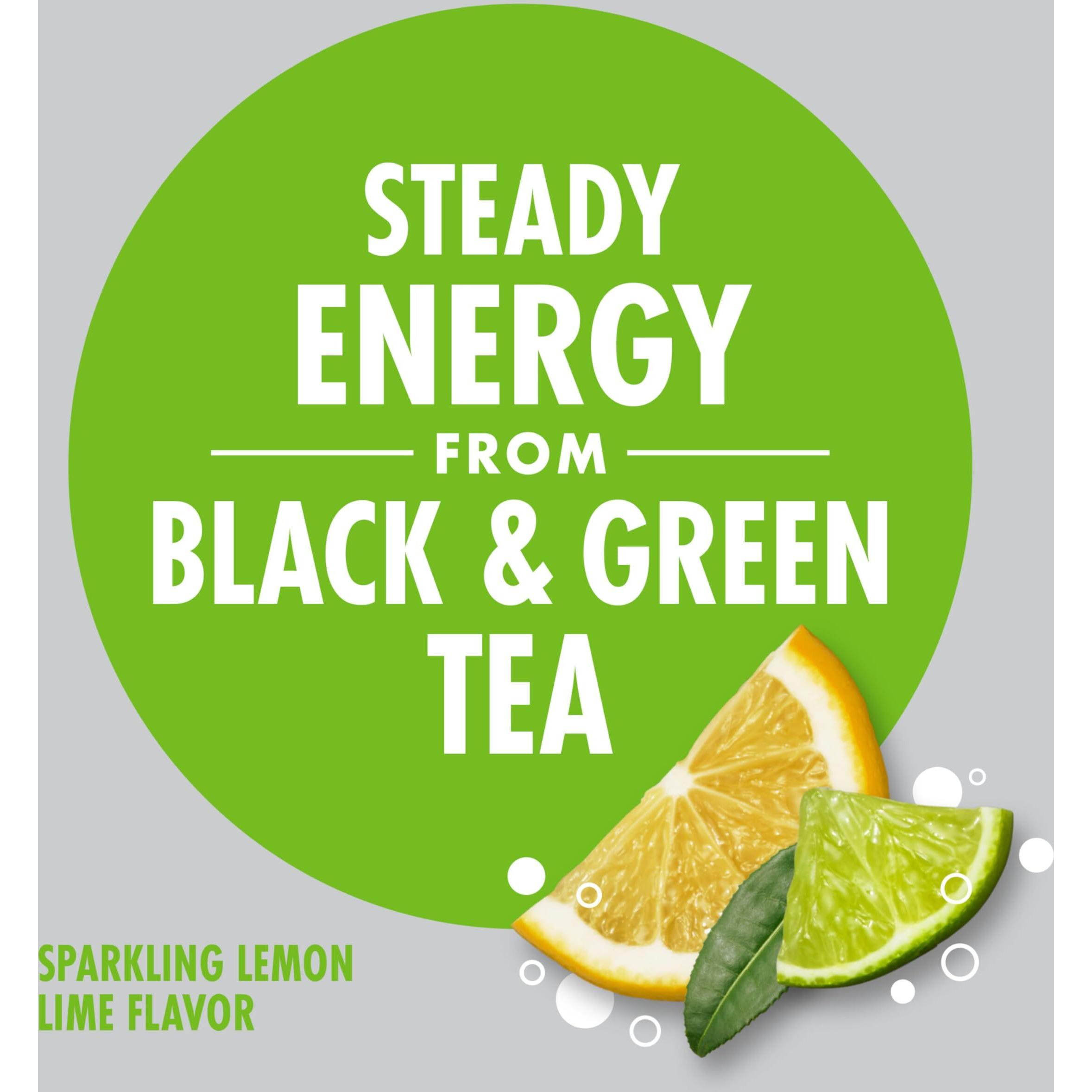 V8 +Sparkling Energy Lemon Lime Energy Drink, Made With Real Vegetable And Fruit Juices, 11.5 Fl Oz Can (6 Packs Of 4)