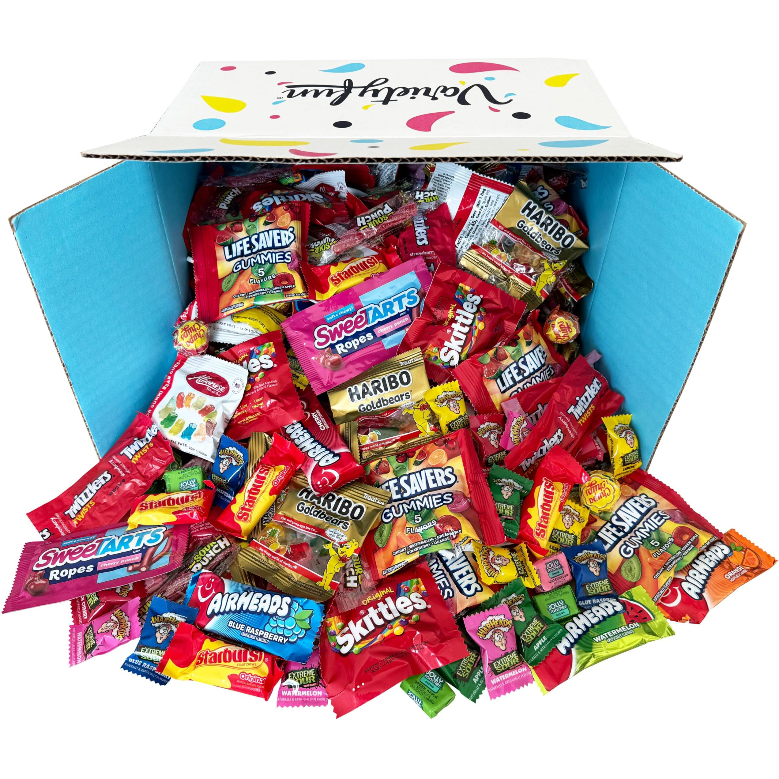 Halloween Bulk Assorted Fruit Candy - Starburst, Skittles, Gummy Life Savers, Air Heads, Jolly Rancher, Sour Punch, Haribo Gold-Bears, Gummy Bears & Twizzlers (96 Oz Variety Pack)