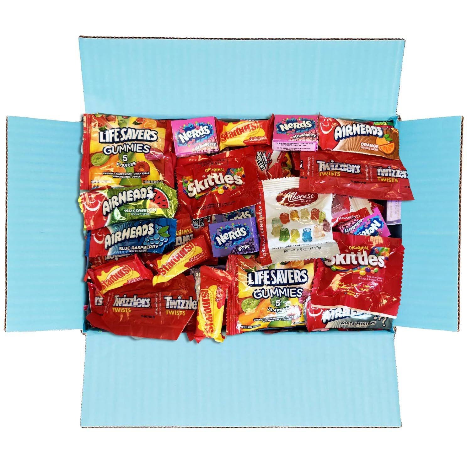 Halloween Bulk Assorted Fruit Candy - Starburst, Skittles, Gummy Life Savers, Air Heads, Jolly Rancher, Sour Punch, Haribo Gold-Bears, Gummy Bears & Twizzlers (96 Oz Variety Pack)