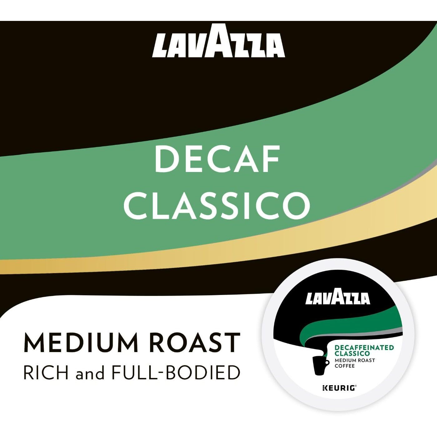 Lavazza Decaffeinated Classico Single-Serve Coffee K-Cups For Keurig Brewer, 10 Count Boxes (Pack Of 6)