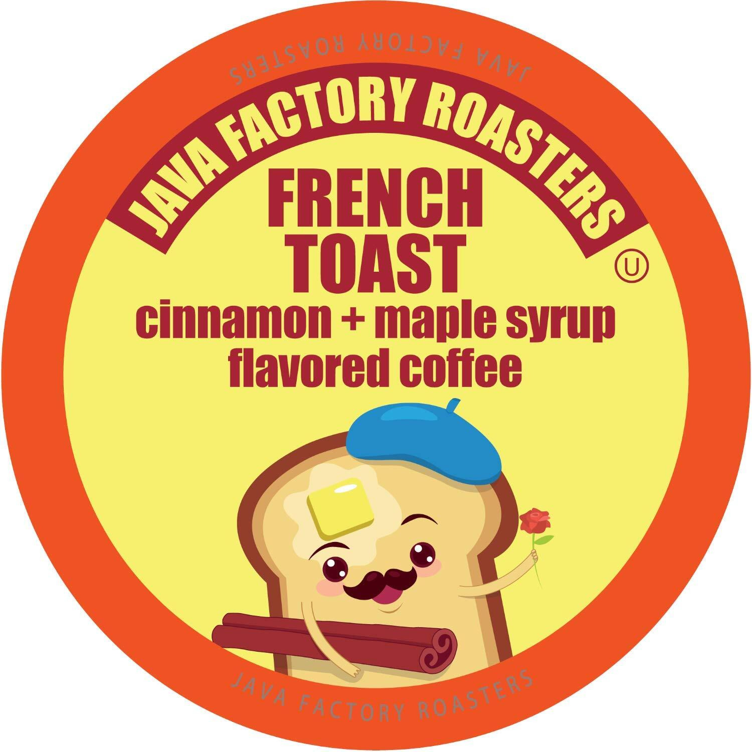 Java Factory Coffee Pods Cinnamon And Maple Flavored Coffee For Keurig K Cup Brewers, French Toast, 40 Count