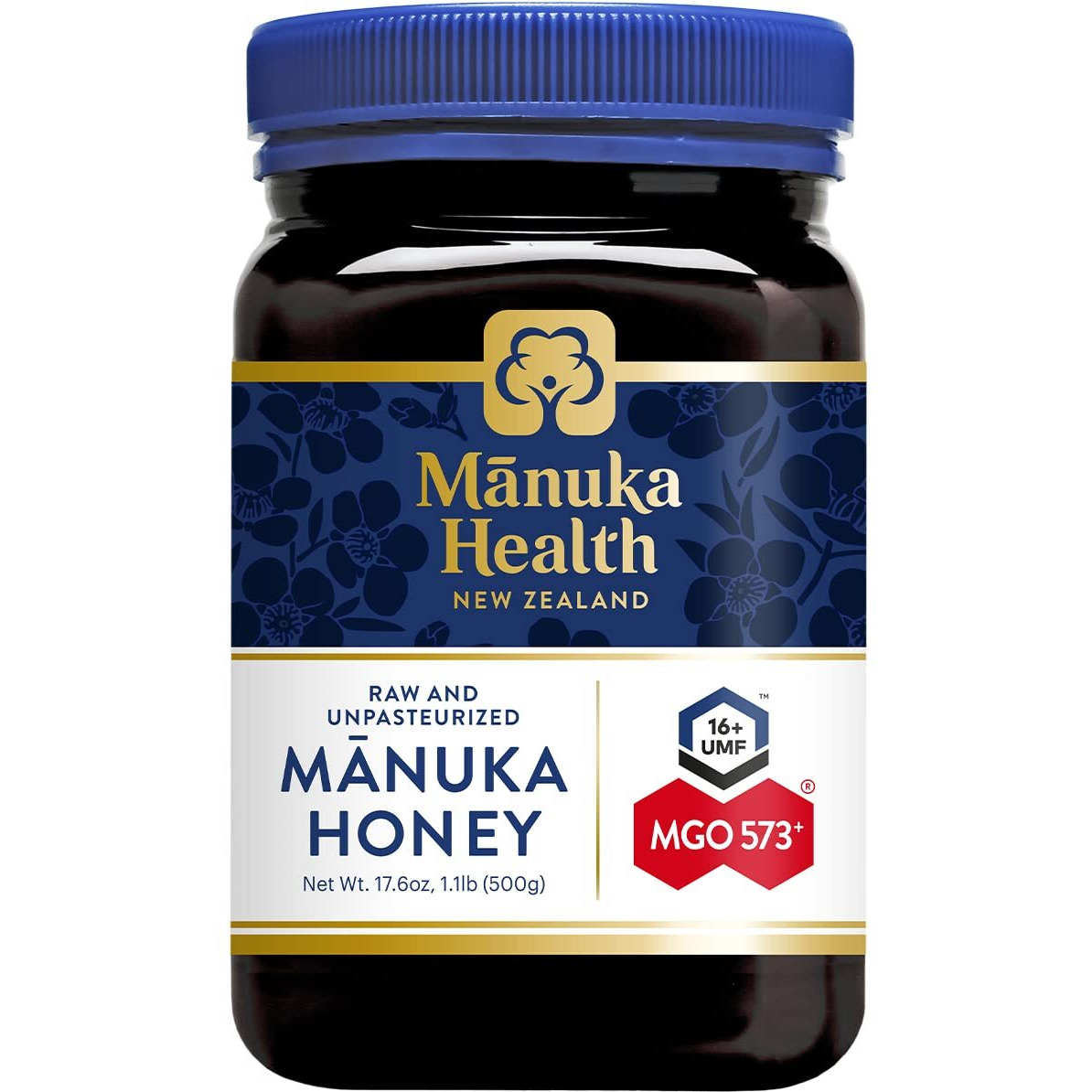 Manuka Health Umf 16+/Mgo 573+ Manuka Honey (500G/17.6Oz), Superfood, Authentic Raw Honey From New Zealand