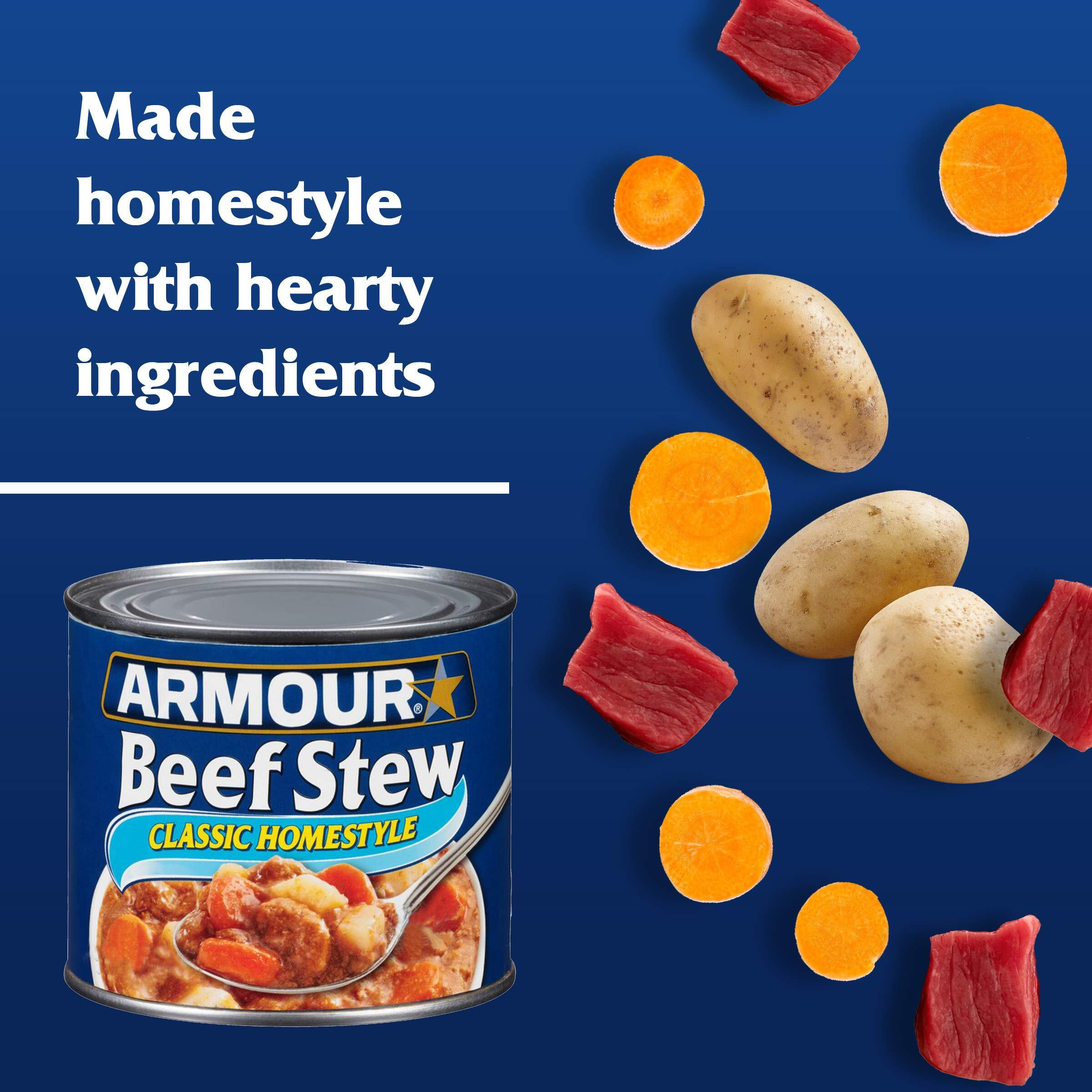Armour Star Classic Homestyle Beef Stew, Canned Food, 12 - 20 Oz Cans
