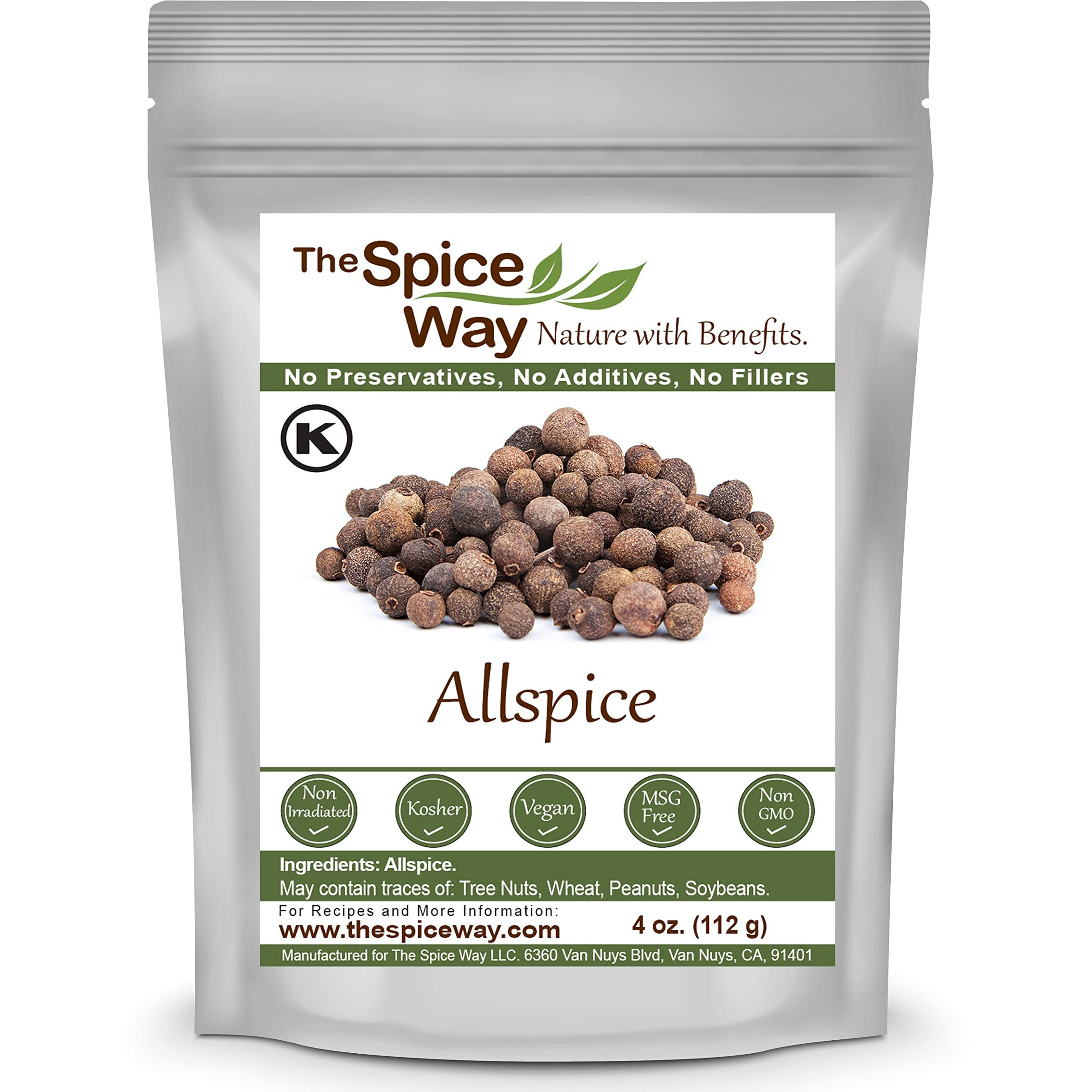 The Spice Way Allspice - Whole (4 Oz) A Multipurpose Berry For Curries, Sauces, Soups And Even Pastries