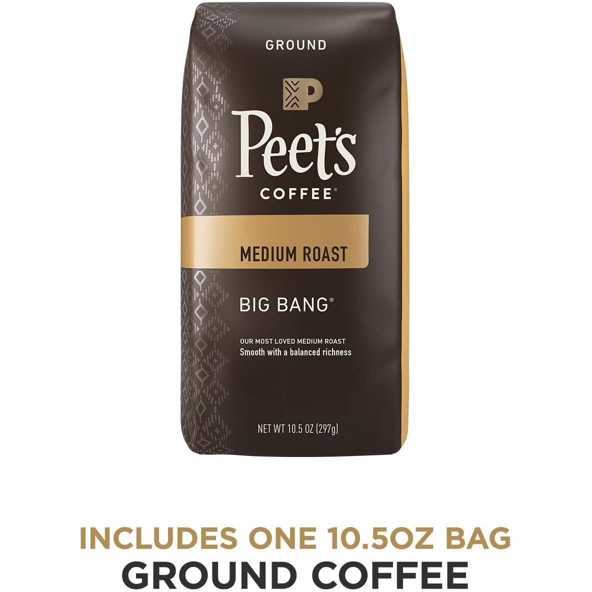 Peet's Coffee, Medium Roast Ground Coffee - Big Bang 10.5 Ounce Bag