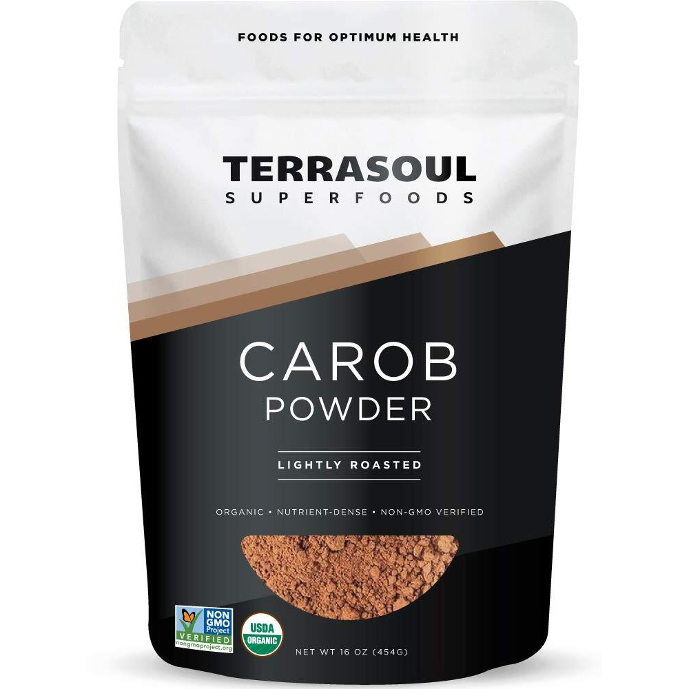 Terrasoul Superfoods Organic Carob Powder, 1 Lb - Cocoa Powder Alternative | High In Fiber