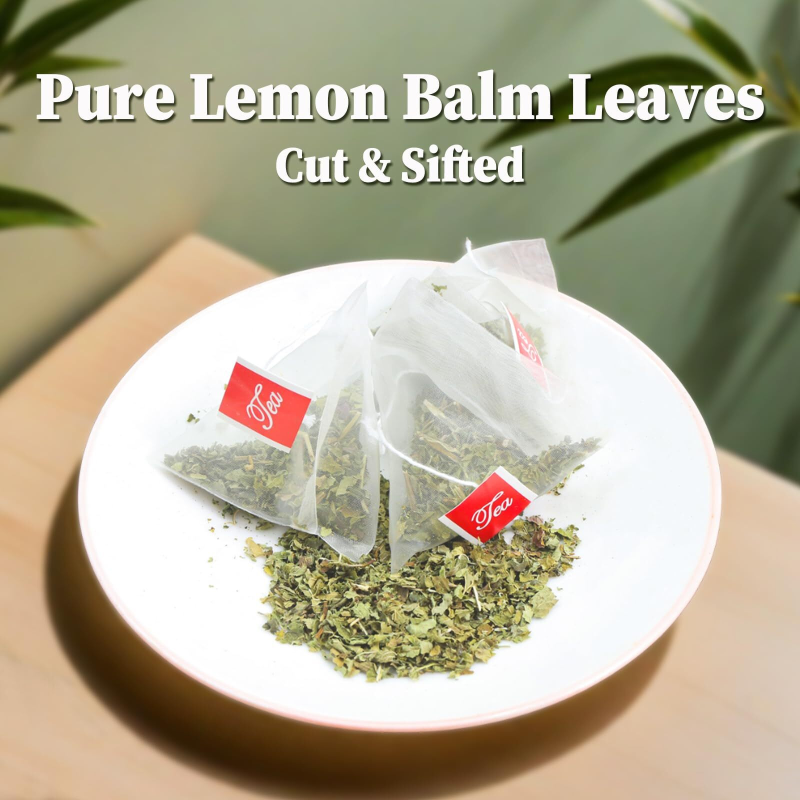 Fullchea - Lemon Balm Tea Bag, 40 Teabags, 1.5G/Bag - Premium Lemon Balm Herb - Melissa Officinalis - Non-Gmo - Caffeine-Free - Promotes Relaxation & Support Digestion