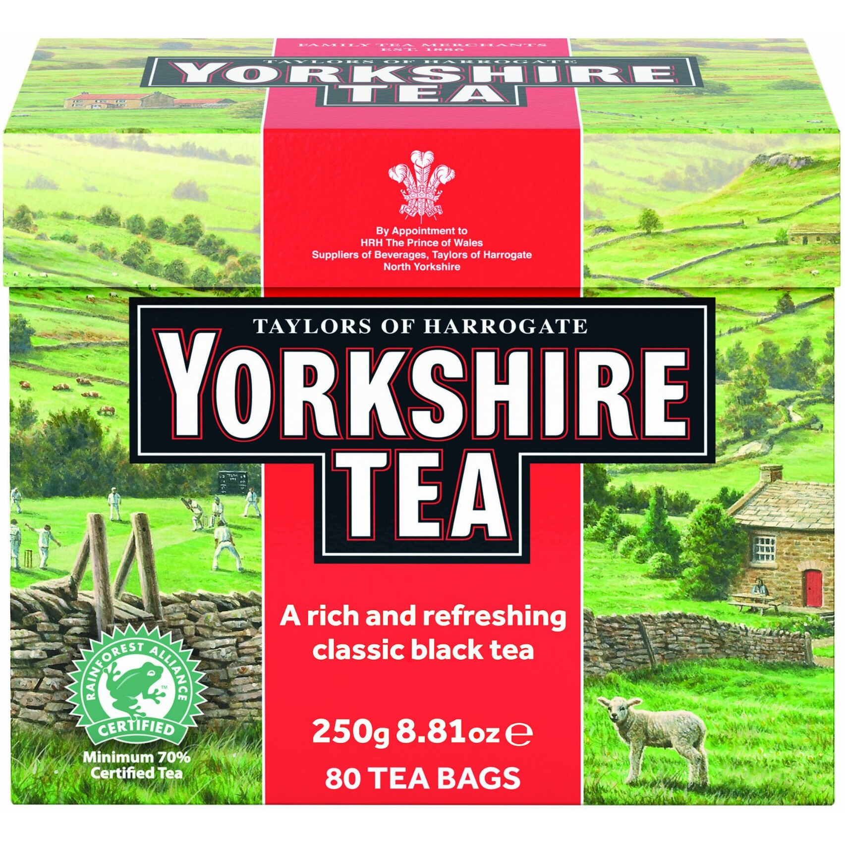 Taylors Of Harrogate Yorkshire Red, 80 Teabags, (Pack Of 5)