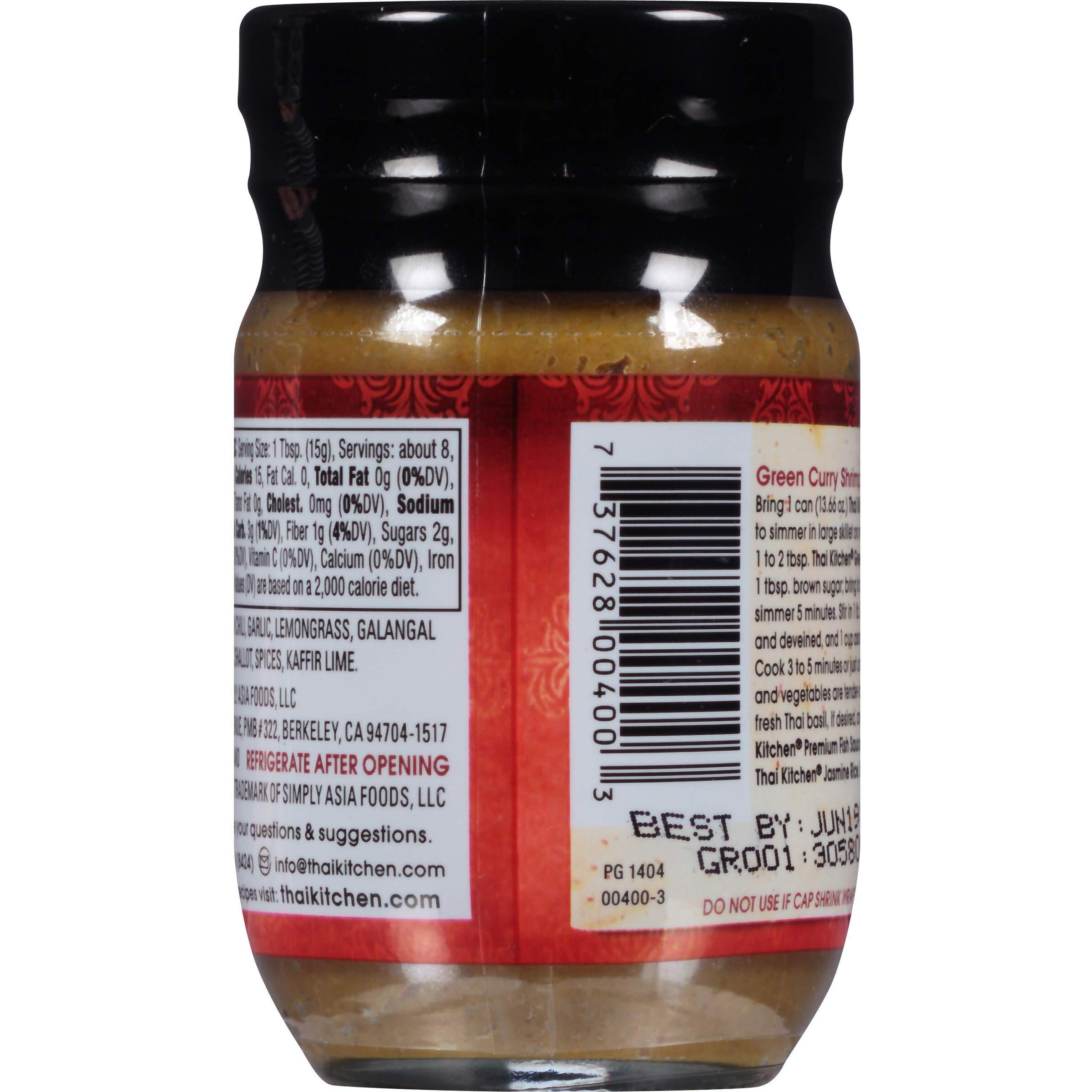 Thai Kitchen Green Curry Paste, Gluten-Free, Vegan, 4 Ounce, Pack Of 12