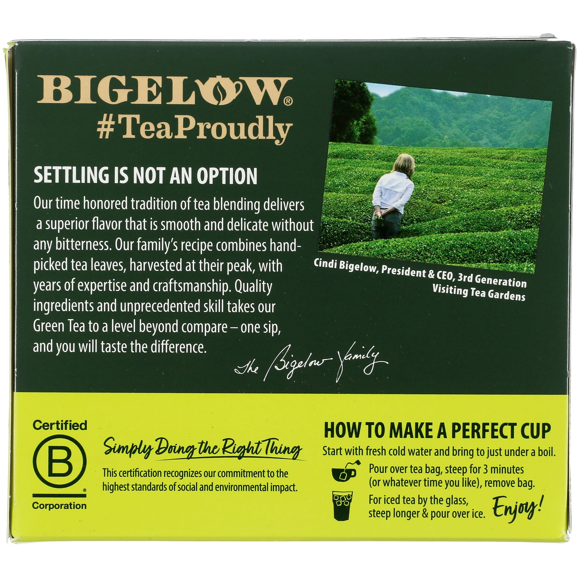 Bigelow Organic Greentea, 40 Ct
