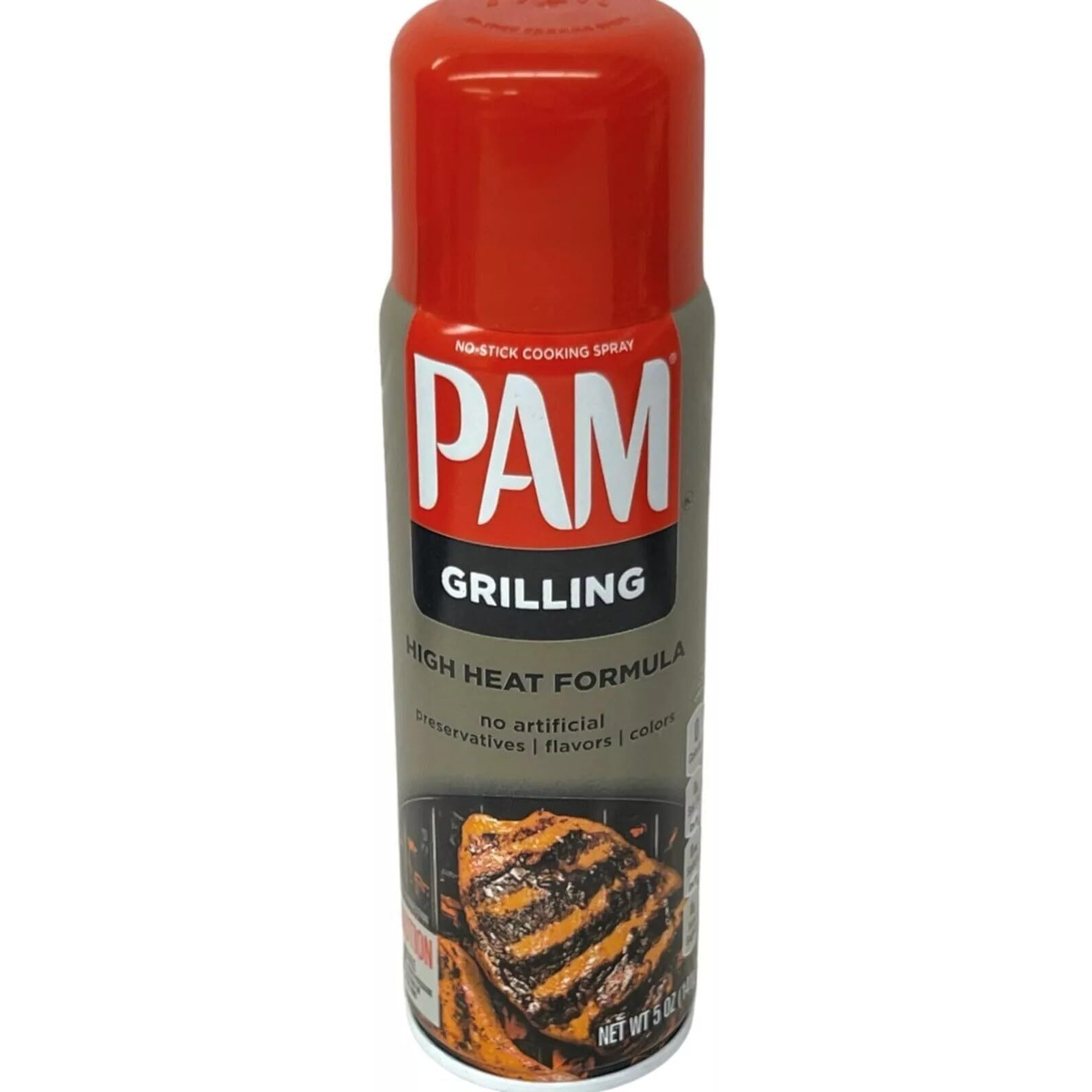 Pam No-Stick Cooking Spray - Grill - For High Temperature - Net Wt. 5 Oz (141 G) Each - Pack Of 2