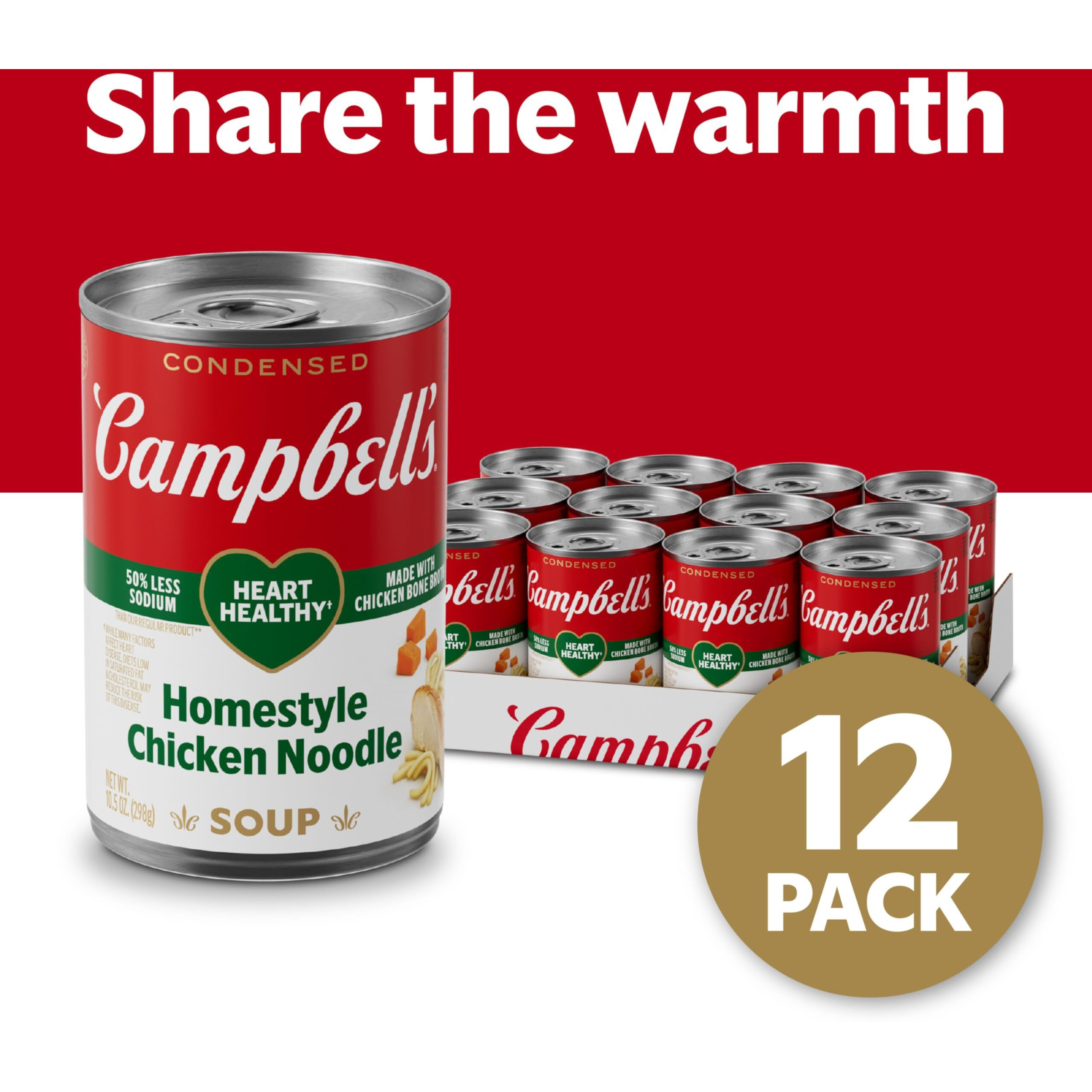 Campbell's Condensed Healthy Request Homestyle Chicken Noodle Soup, 10.5 Ounce Can (Pack Of 12)