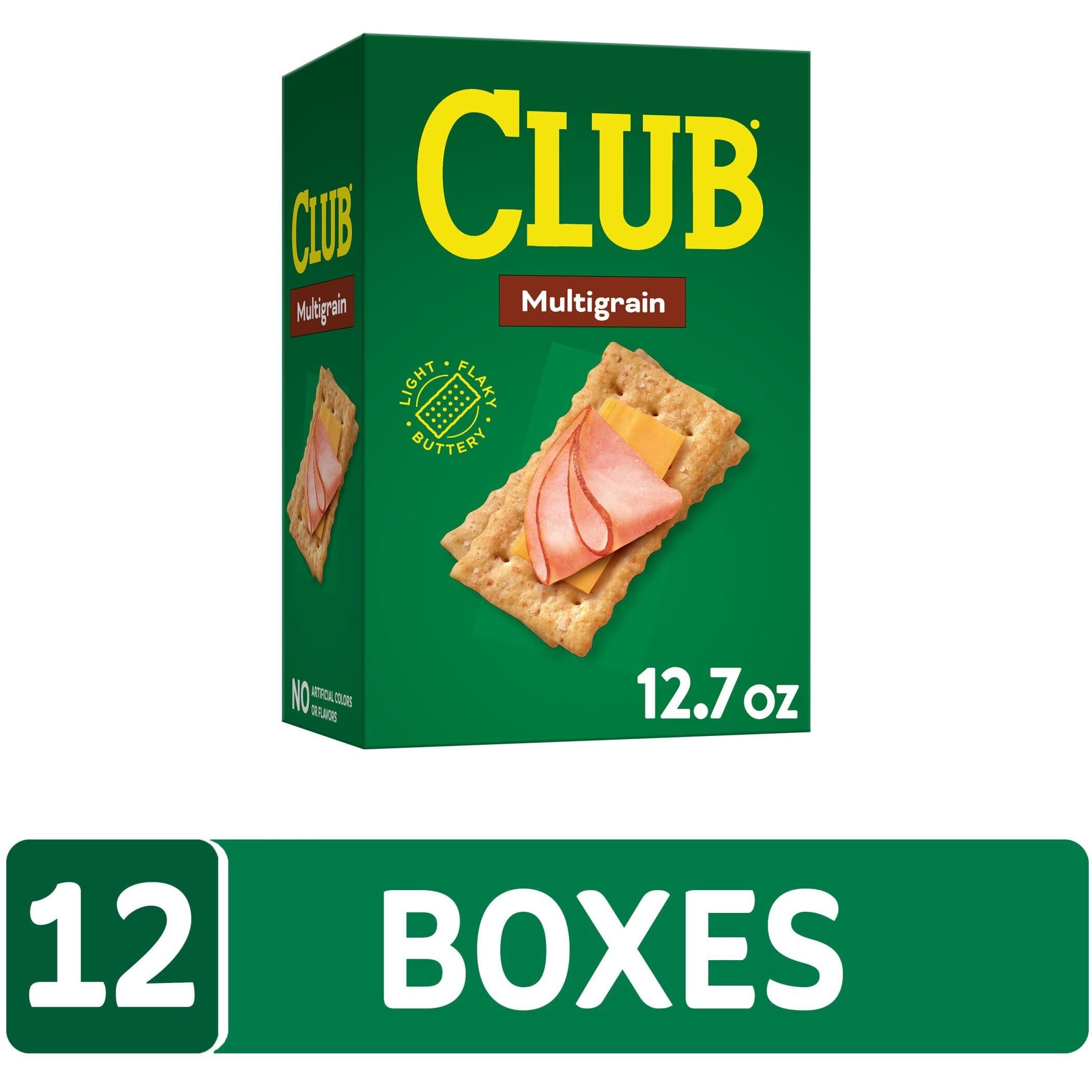 Club Crackers, Lunch Snacks, Snack Crackers, Multigrain, 152.4Oz (12 Boxes)