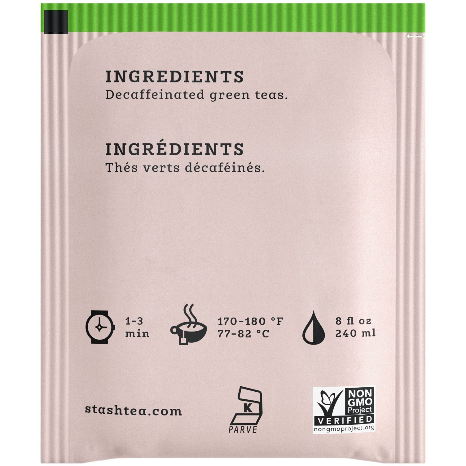 Stash Tea Decaf Premium Green Tea - Decaf, Non-Gmo Project Verified Premium Tea With No Artificial Ingredients, 18 Count (Pack Of 6) - 108 Bags Total