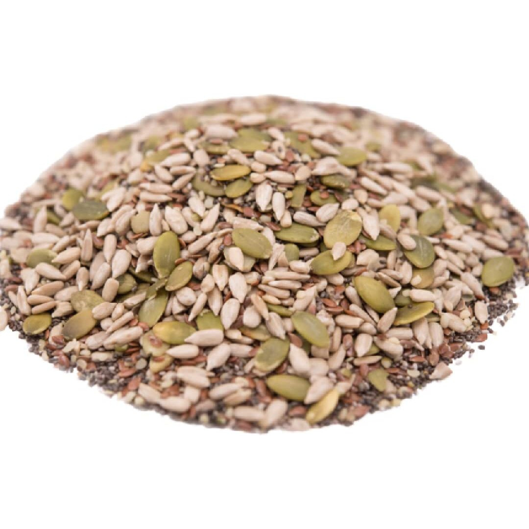 Gerbs Super 5 Seed Snack Mix 4 Lbs. Premium Grade | Top 14 Food Allergy Free | Resealable Bulk Bag | Made In Usa | Raw Pumpkin Sunflower Chia Hemp Flax Seed Trail Mix | Gluten Peanut Tree Nut Free