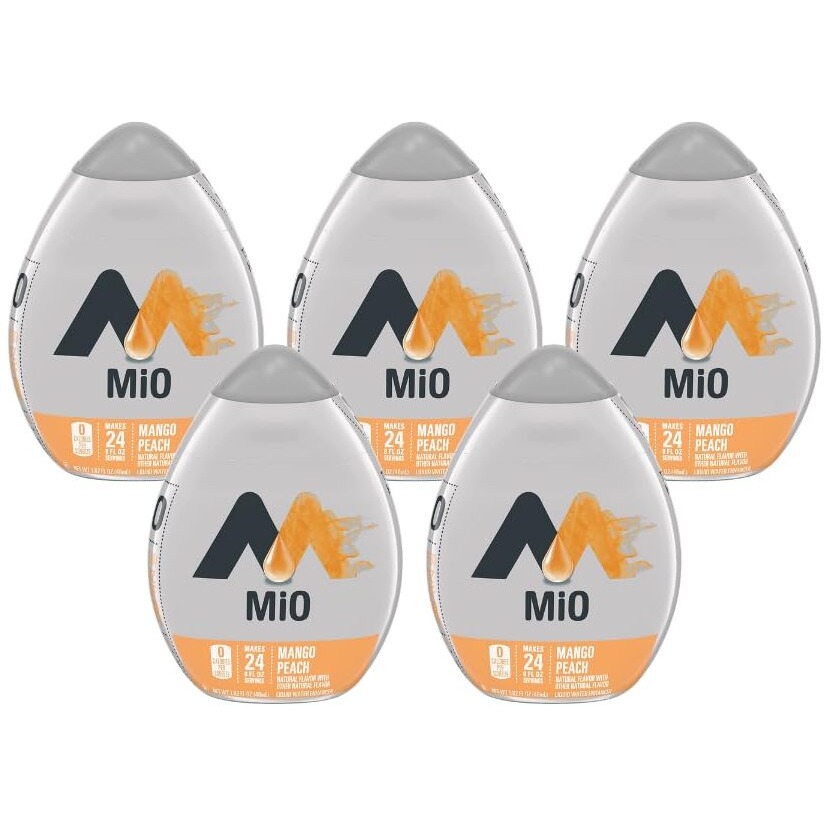 Mio Liquid Water Enhancer, Mango Peach, 1.62 Oz, (Pack Of 5)
