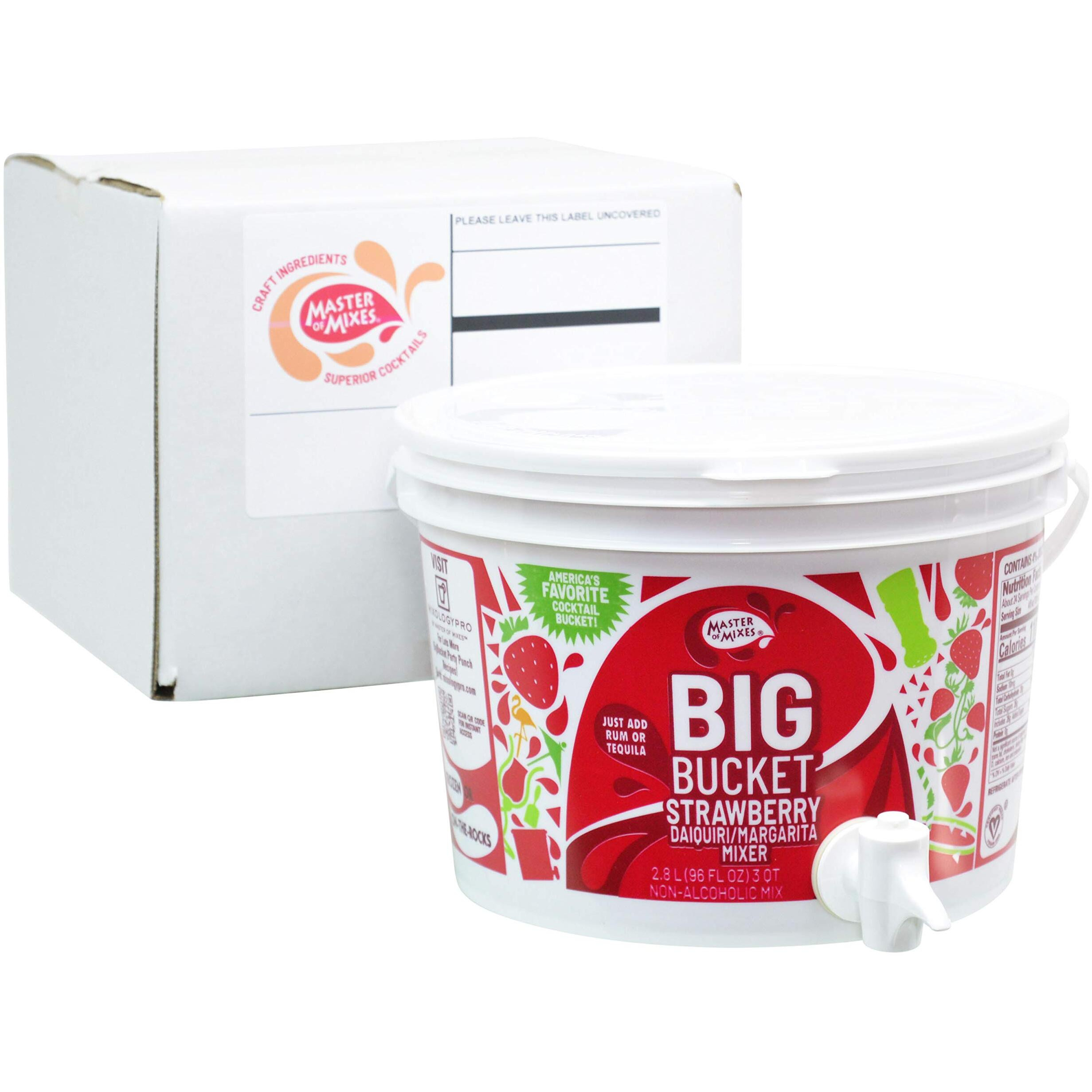 Master Of Mixes Strawberry Daiquiri/Margarita Mix, Ready To Use, 96 Oz Low-Profile Bigbucket, Individually Boxed