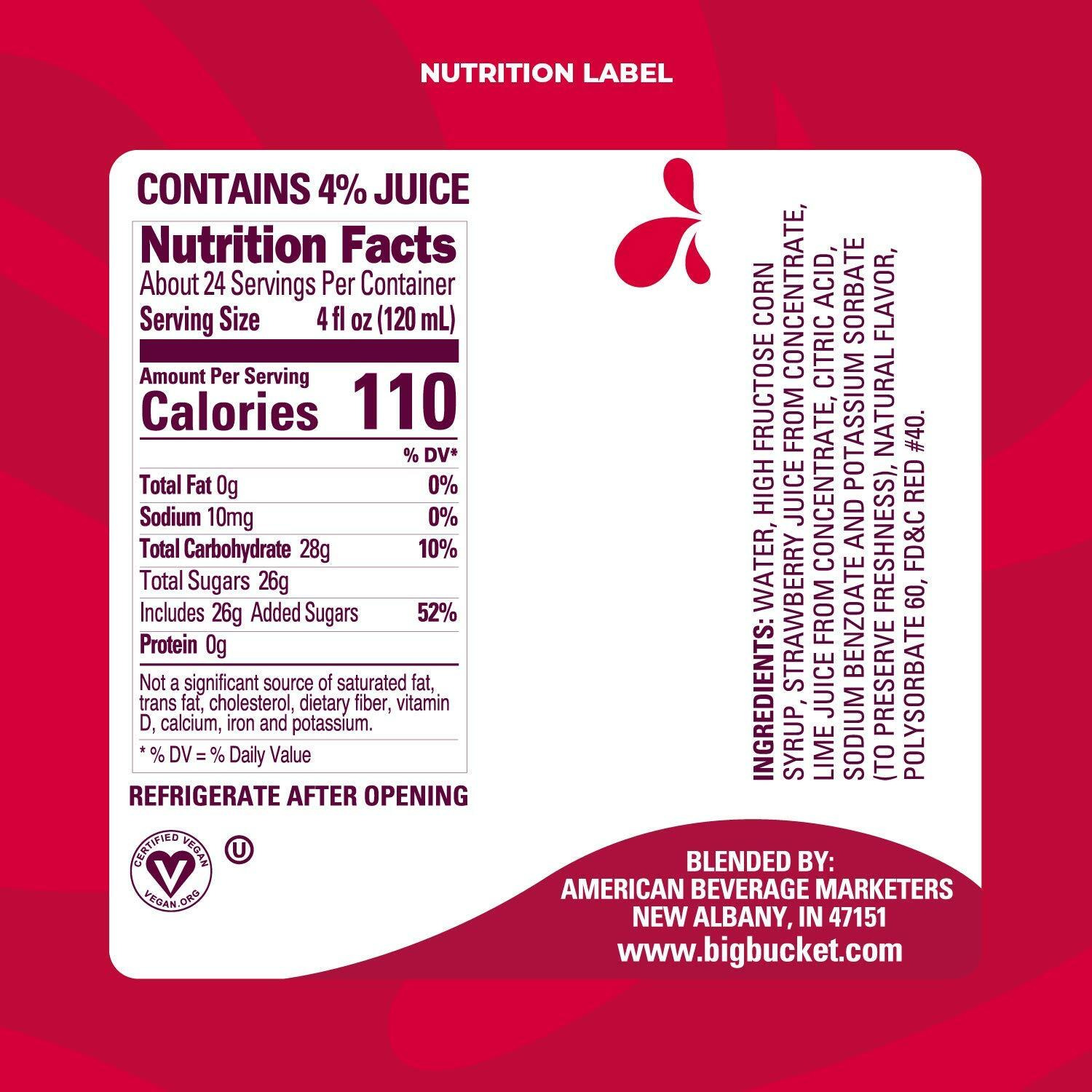 Master Of Mixes Strawberry Daiquiri/Margarita Mix, Ready To Use, 96 Oz Low-Profile Bigbucket, Individually Boxed