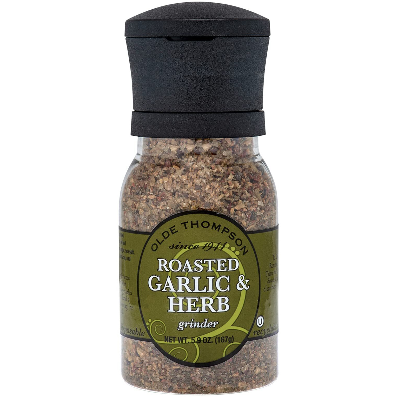 Olde Thompson Roasted Garlic And Herb Grinder, Salt And Spice Blend, 5.9 Oz
