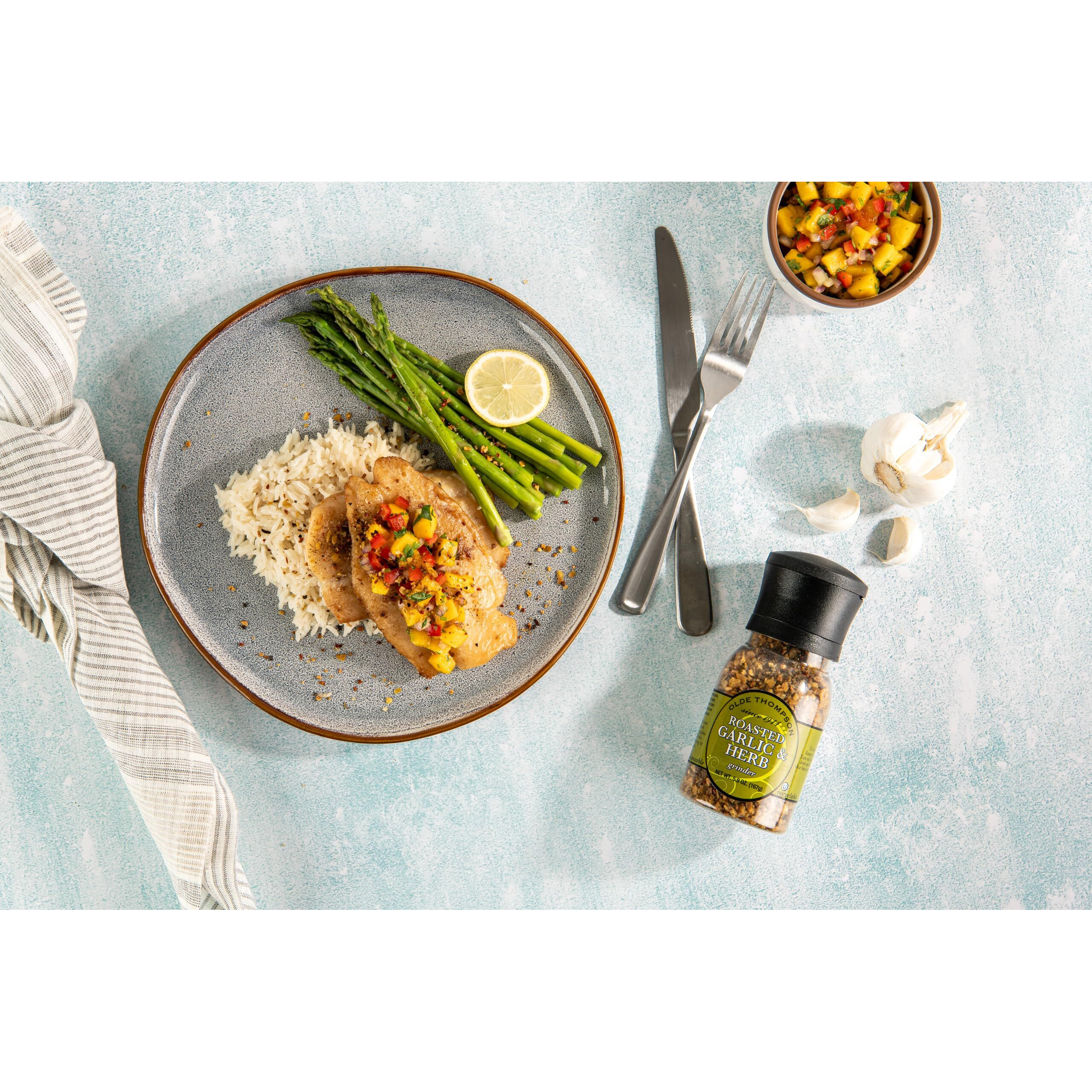 Olde Thompson Roasted Garlic And Herb Grinder, Salt And Spice Blend, 5.9 Oz