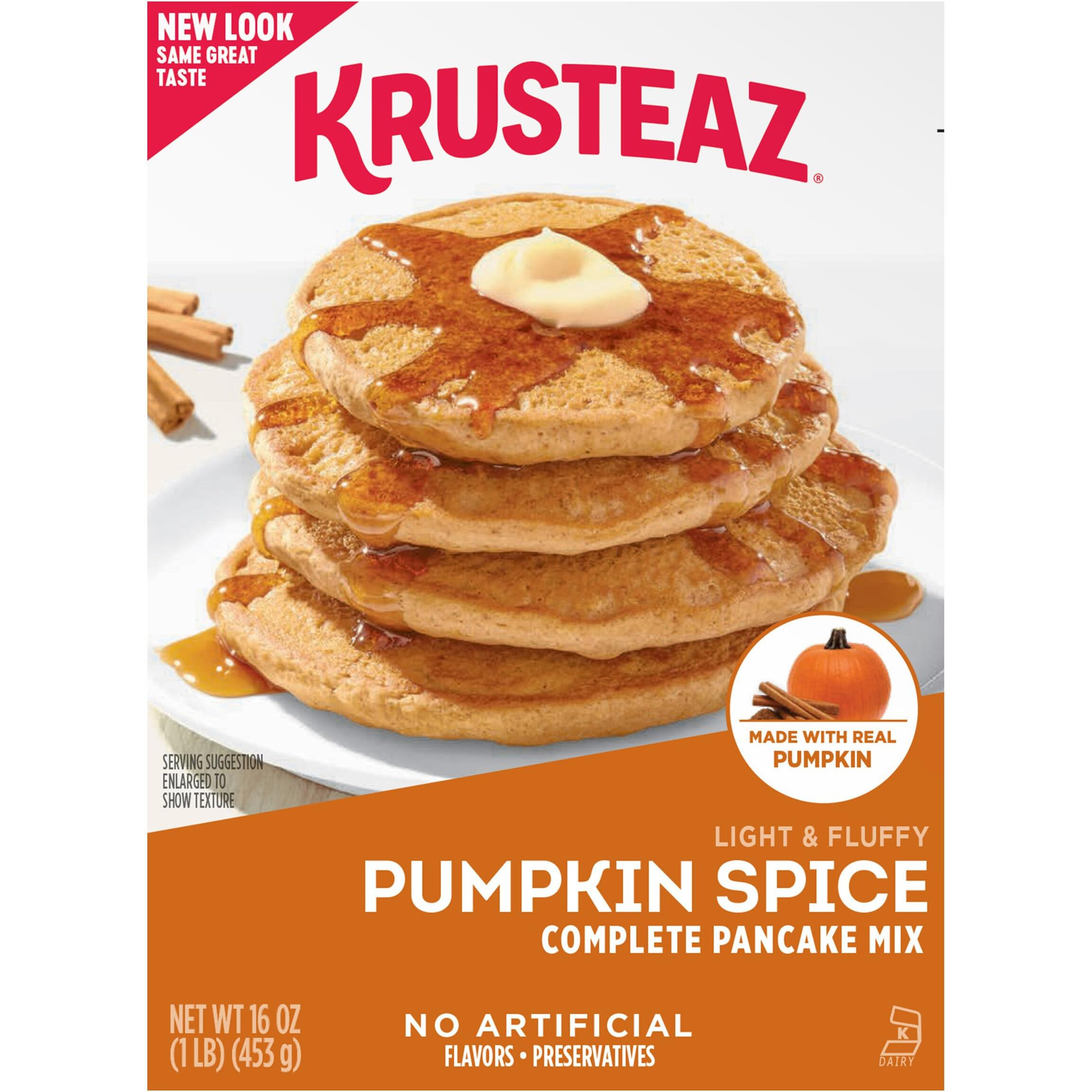 Krusteaz Pumpkin Spice Pancake Mix 16 Oz(3 Pack)
