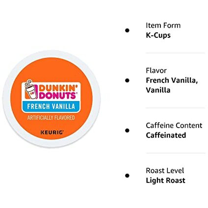 Dunkin' Donuts French Vanilla Coffee K-Cups (48 Count)