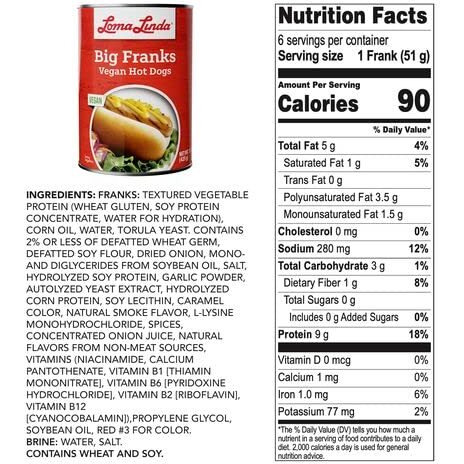 Loma Linda Big Franks- 15 Oz