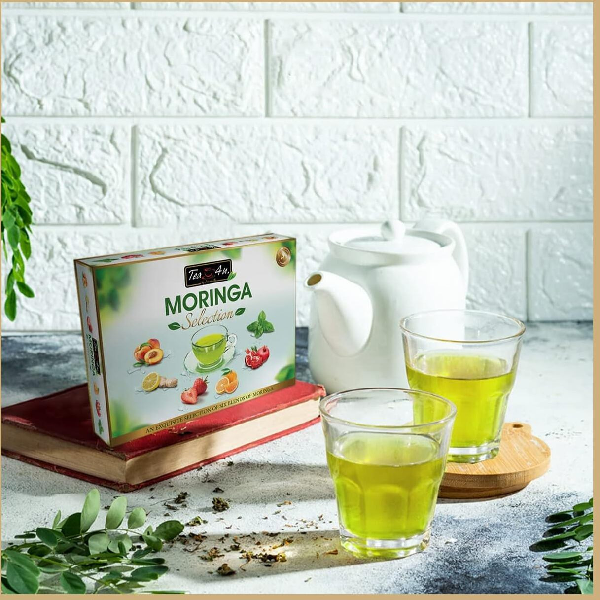 Tea4U Moringa Oleifera Flavored Energy Tea (Moringa Selection) | With Freshness Flavourful Blended Distinct Flavors - 25 Count Sealed Tea Bags