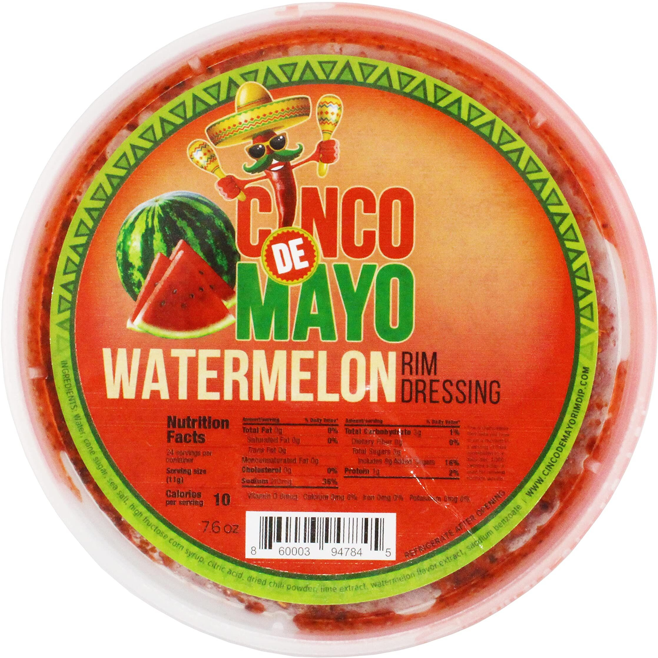 Cinco De Mayo Watermelon Rim Dip Cocktail Rim Dressing (1 X 7.6 Oz. Container)