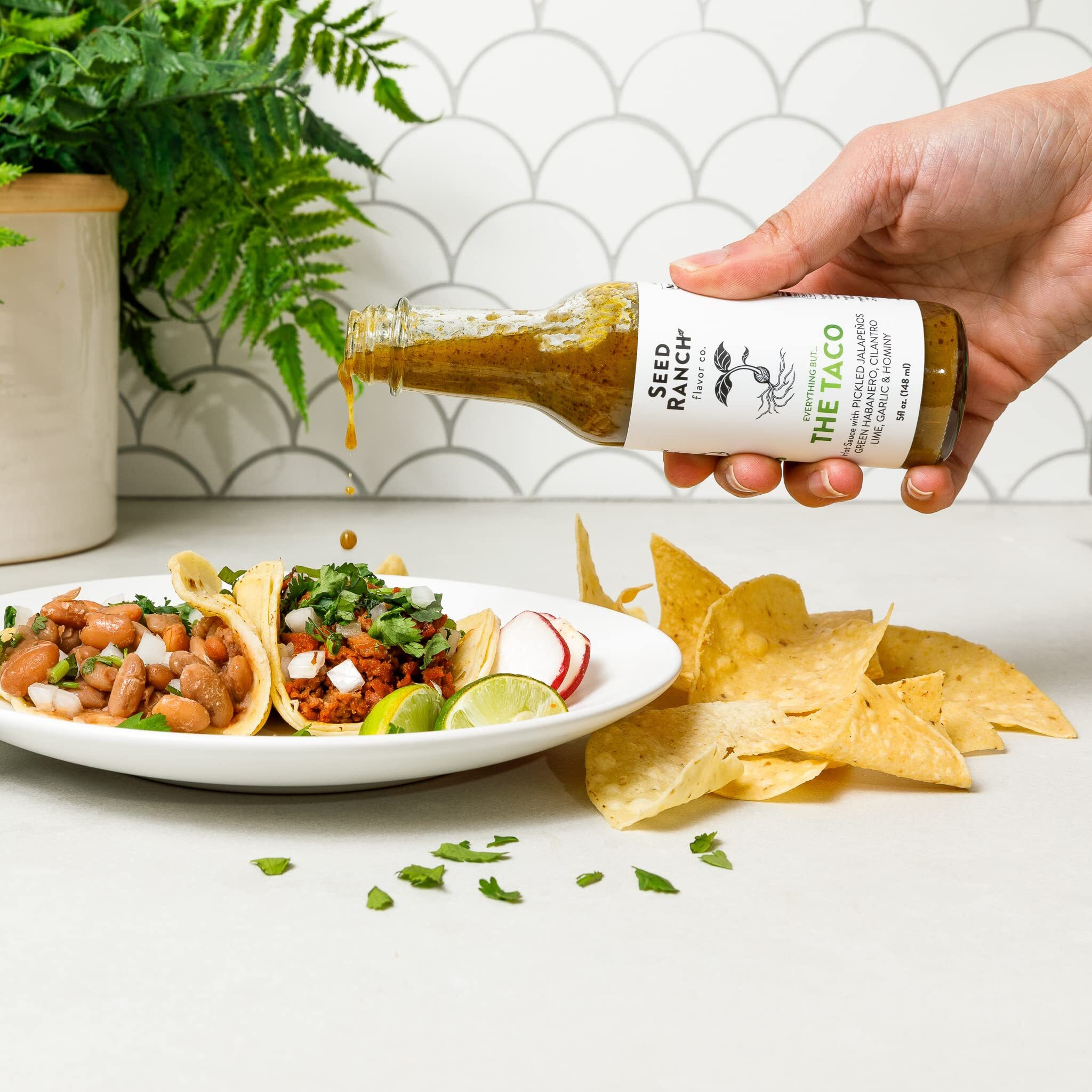 Seed Ranch Gourmet Everything But The Taco Hot Sauce, Medium Heat Taco Sauce - Vegan, Non-Gmo Taco Seasoning, No Preservatives Or Artificial Sugar, Authentic Taqueria Flavor In A Bottle