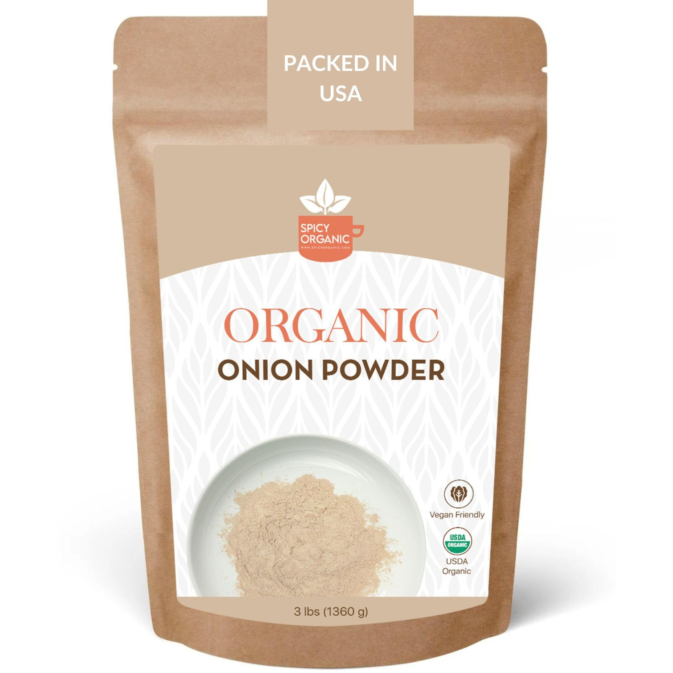 Spicy Organic White Onion Powder - 3 Lbs (48 Oz.) - Certified Usda Organic - The Ultimate Organic Seasoning For Cooking