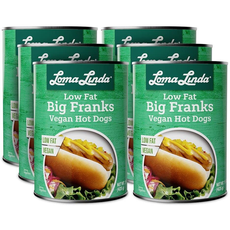 Loma Linda - Plant-Based Meats (Big Franks, Low Fat (15 Oz.), 6 Pack)