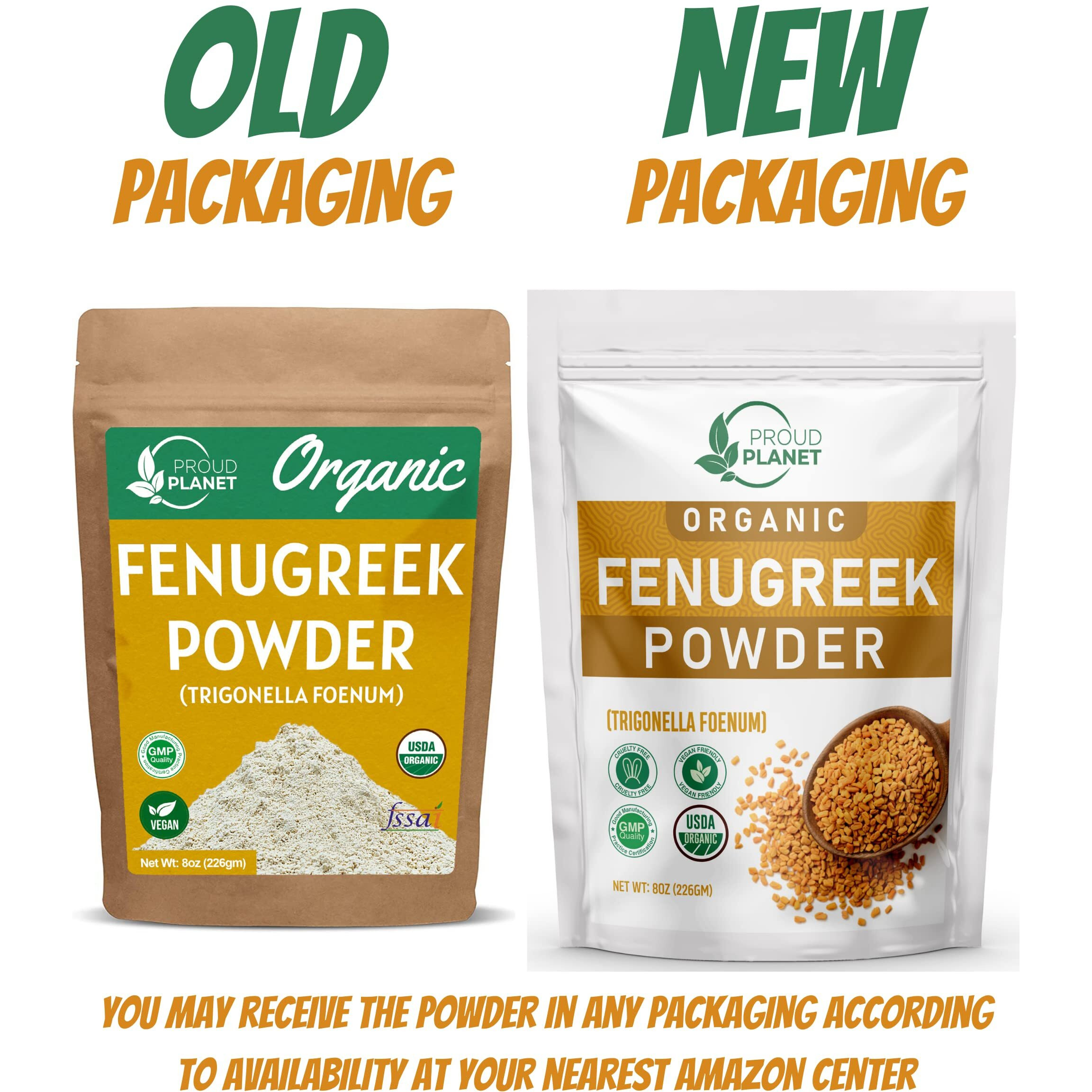 Organic Fenugreek Powder 8Oz (226G) For Health, Skin & Hair Methi Seeds Powder | Non Gmo & Gluten Free | Usda Certified By Proud Planet