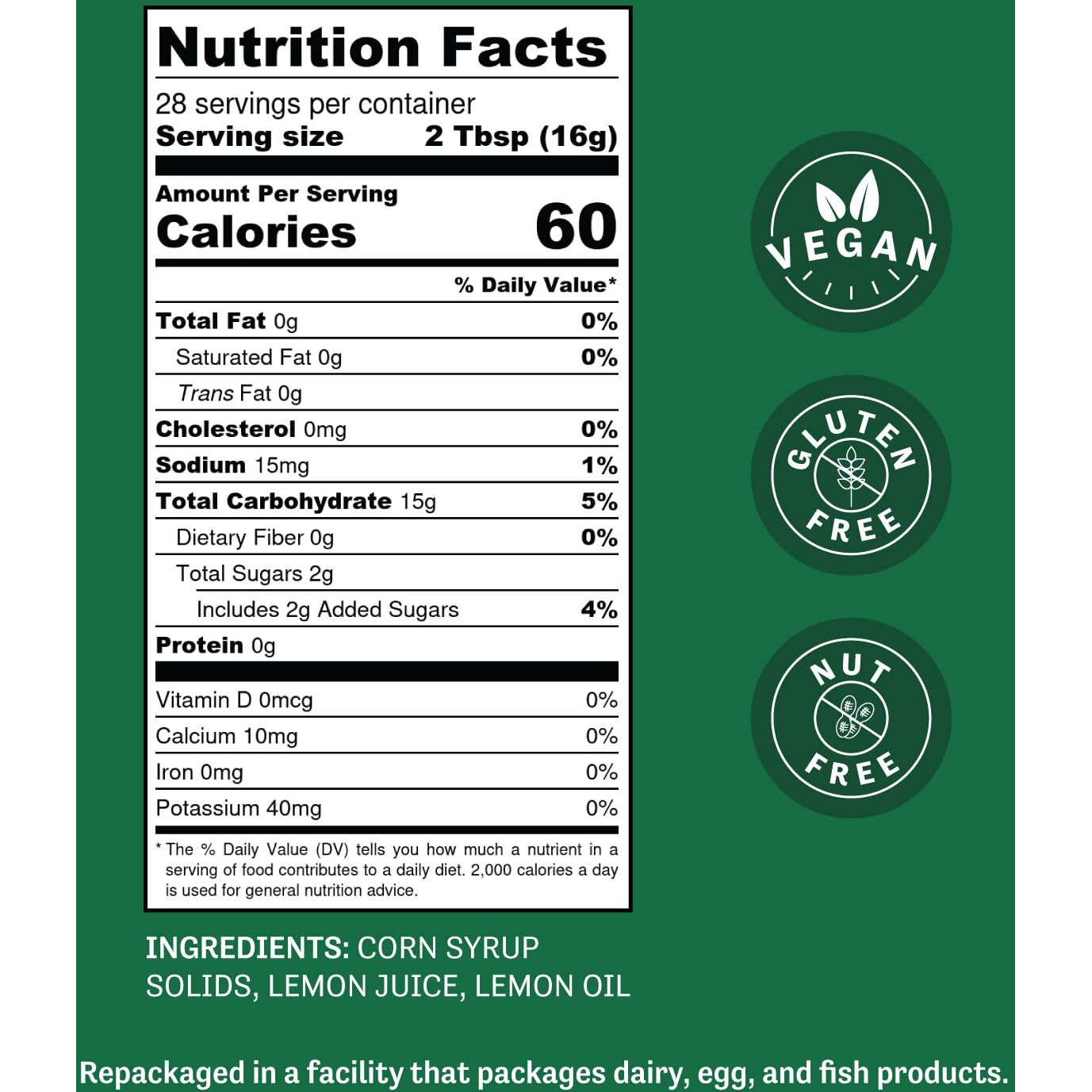 Judee's Lemon Juice Powder - 1 Lb - Delicious And 100% Gluten-Free - Great For Smoothies, Shakes, Mixed Drinks, Fruit Tarts, And Glazes - Fresh Lemon Flavor