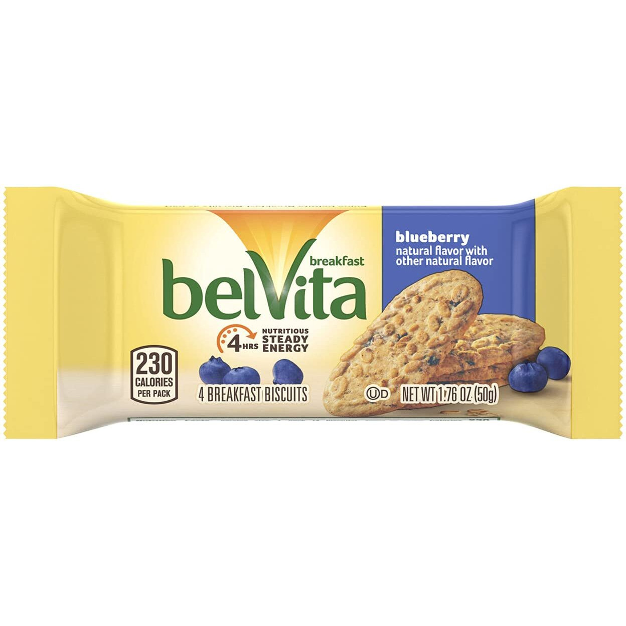 Belvita Breakfast Biscuits, Blueberry, 25 Count, 44 Ounce